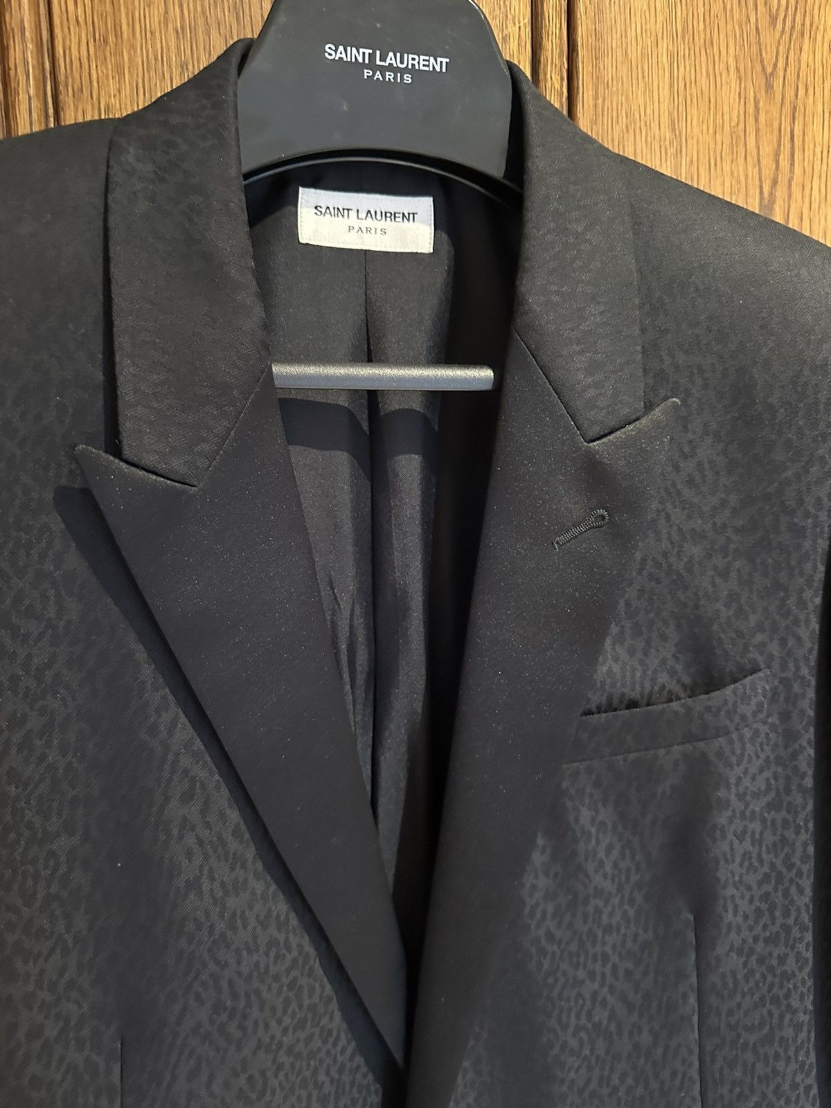 Saint Laurent Paris Grail Saint Laurent FW14 babycat tuxedo jacket le smoking 52 Size 40R - 3 Thumbnail