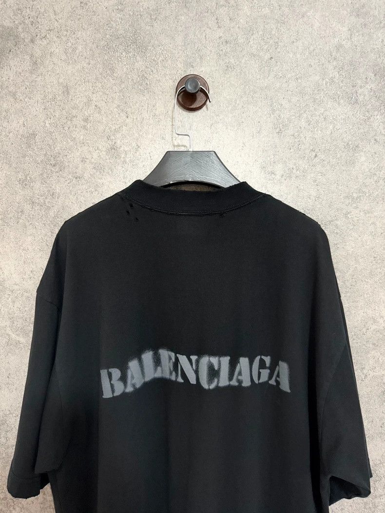 Balenciaga Balenciaga Faded Subtitle Logo Short Sleeve T-Shirt Size US M / EU 48-50 / 2 - 6 Thumbnail