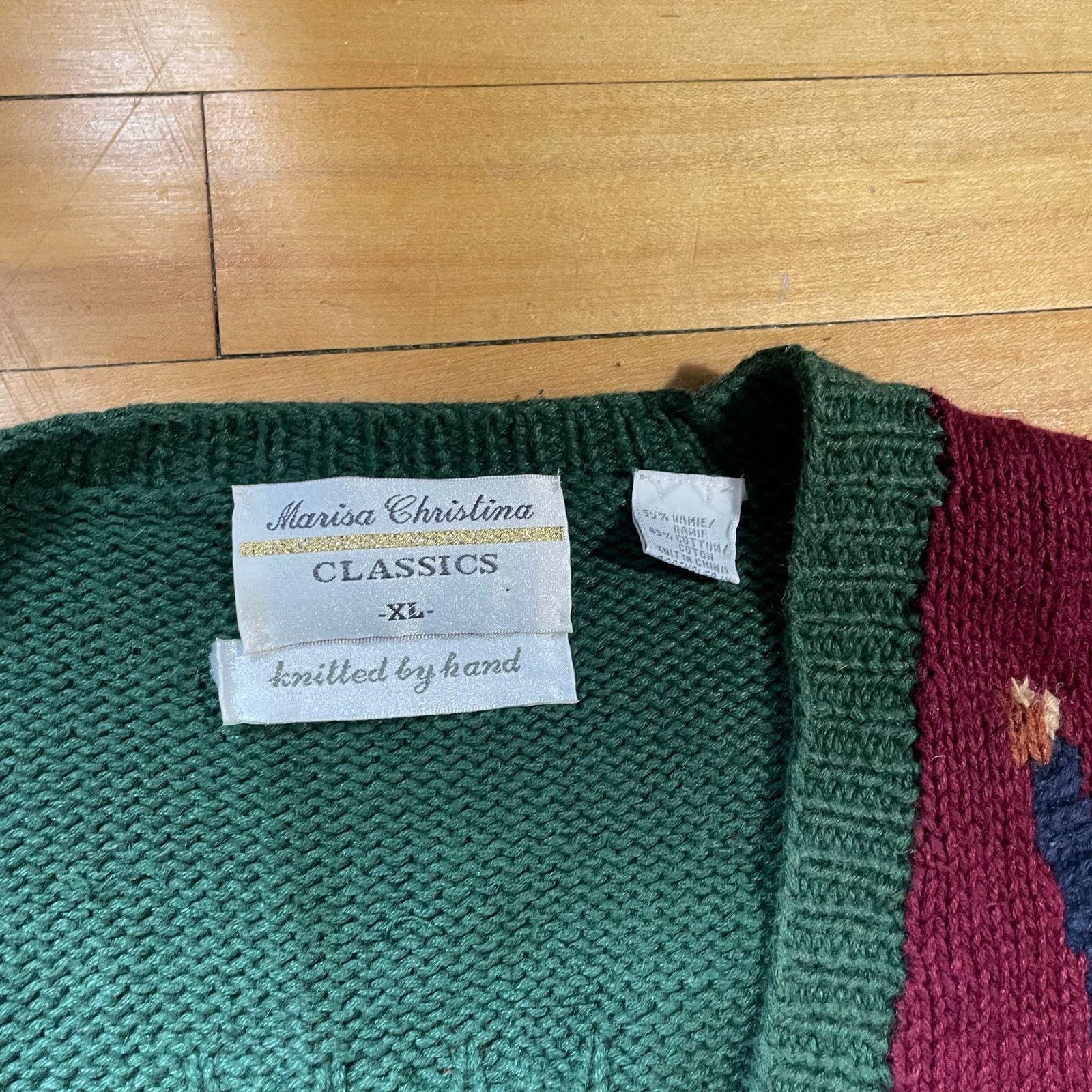 Vintage Hand Knit Golf Cardigan Sweater XL Novelty Preppy Grandpa Size US XL / EU 56 / 4 - 3 Thumbnail