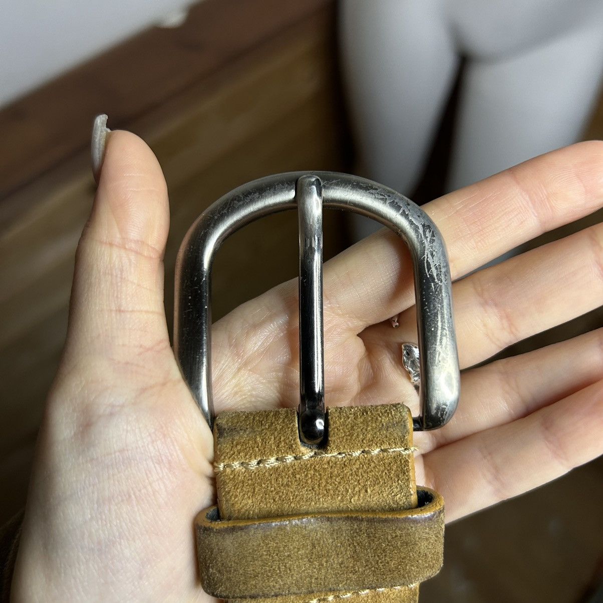 Japanese Brand × Vintage Vintage Suede Belt Size 32 - 3 Thumbnail