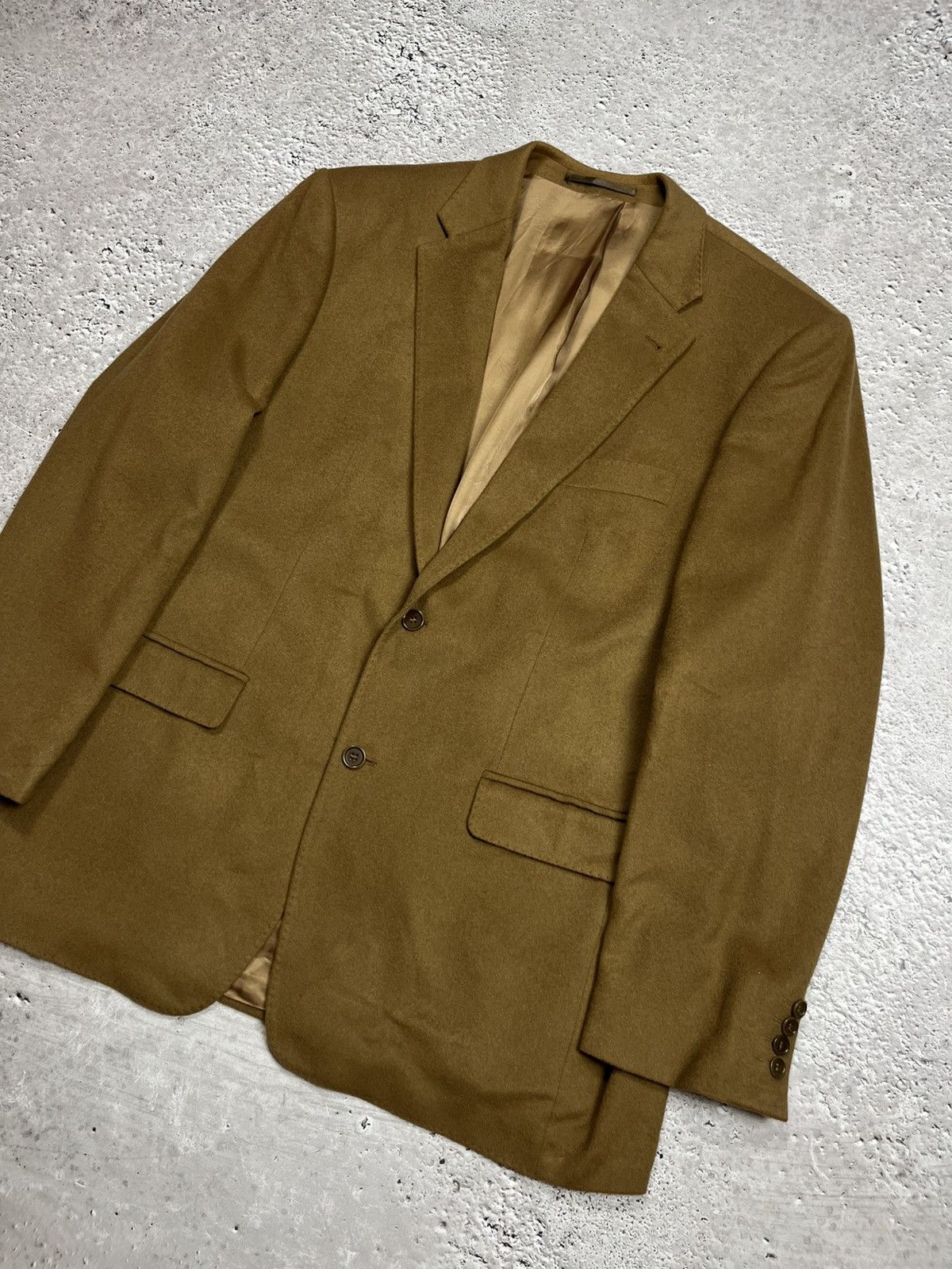 Other Tailor & Son 100% Cashmere Camel Blazer Sport Coat Jacket 58 Size 48R - 2 Thumbnail