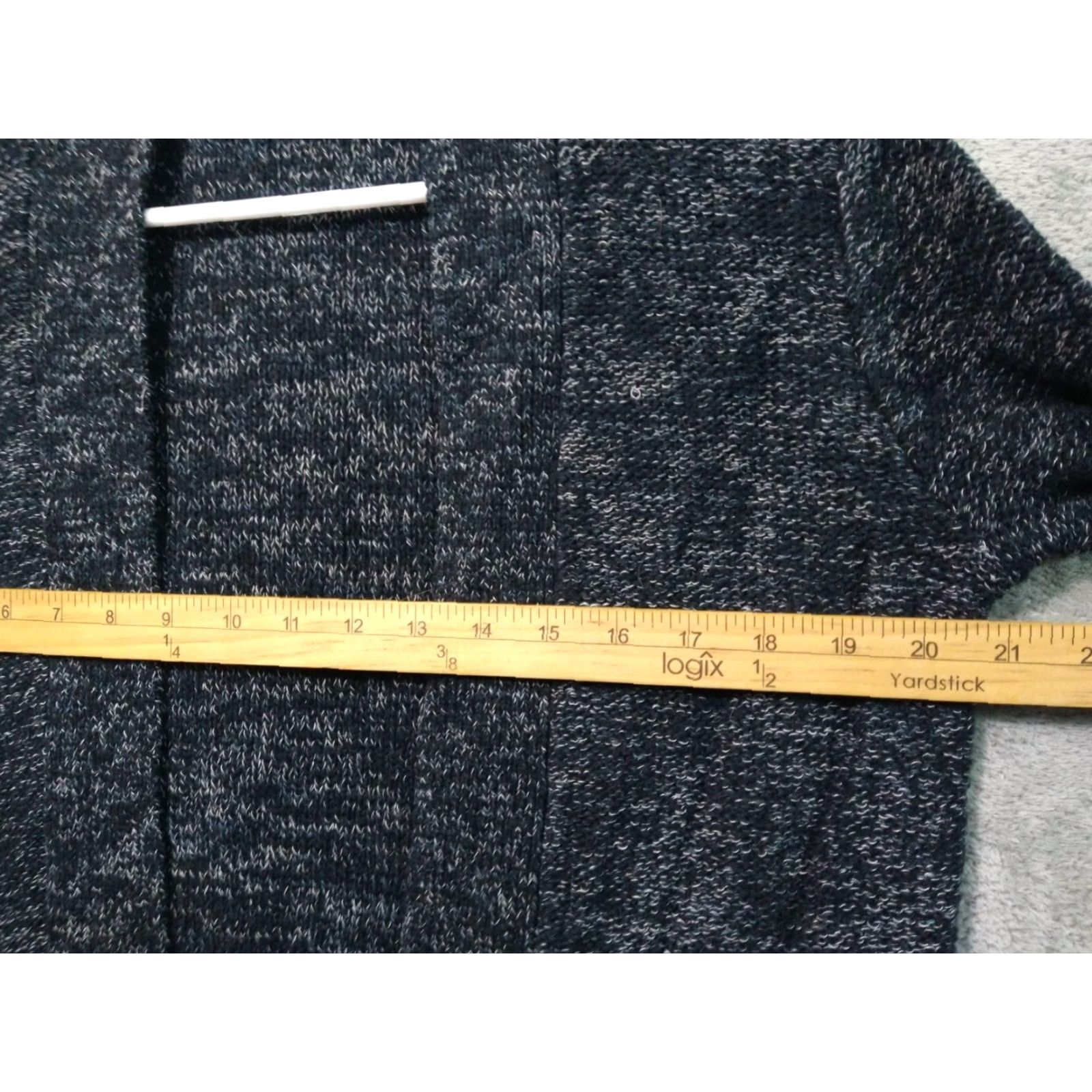 J.Crew J.CREW Cardigan Sweater Womens Small Gray Heathered Cotton Linen Blend Open Knit Long Sleeve Casual Travel Size S / US 4 / IT 40 - 4 Thumbnail