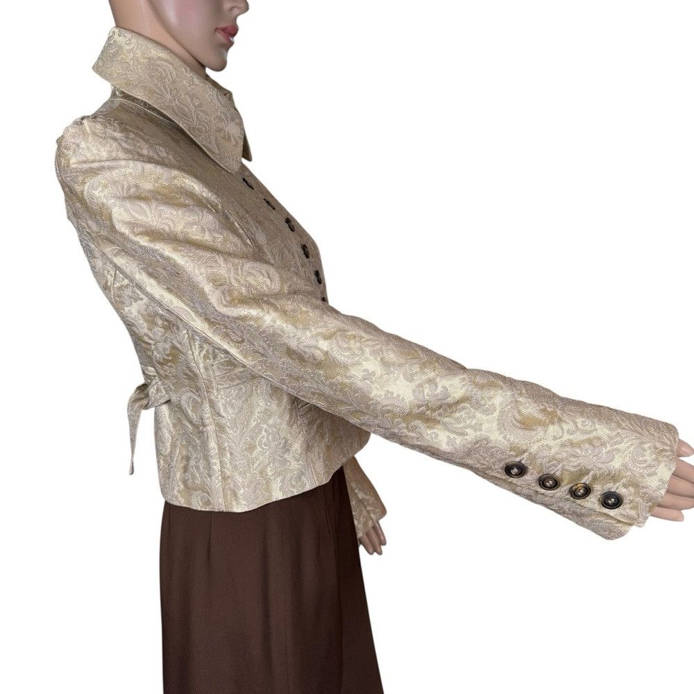 Other Vintage Just in Case A Whiter Shade of Pale Jacquard Gold J Size S / US 4 / IT 40 - 3 Thumbnail
