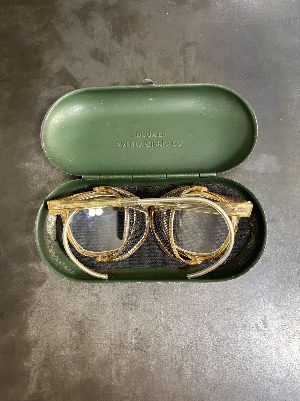 American Optical 1940s American Optical Safety Glasses WW2 Vintage Eye Frames Size ONE SIZE - 2 Thumbnail