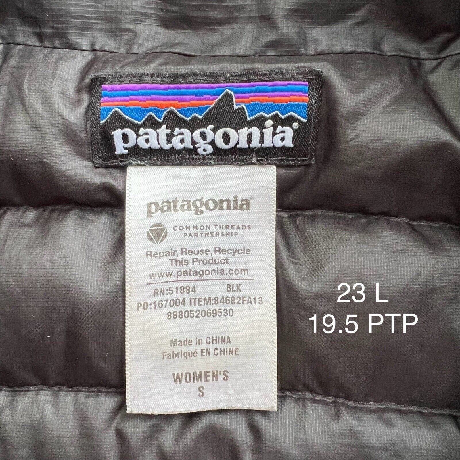 Patagonia Patagonia Down Sweater Small Black Full Zip Puffer Jacket Size S / US 4 / IT 40 - 8 Thumbnail
