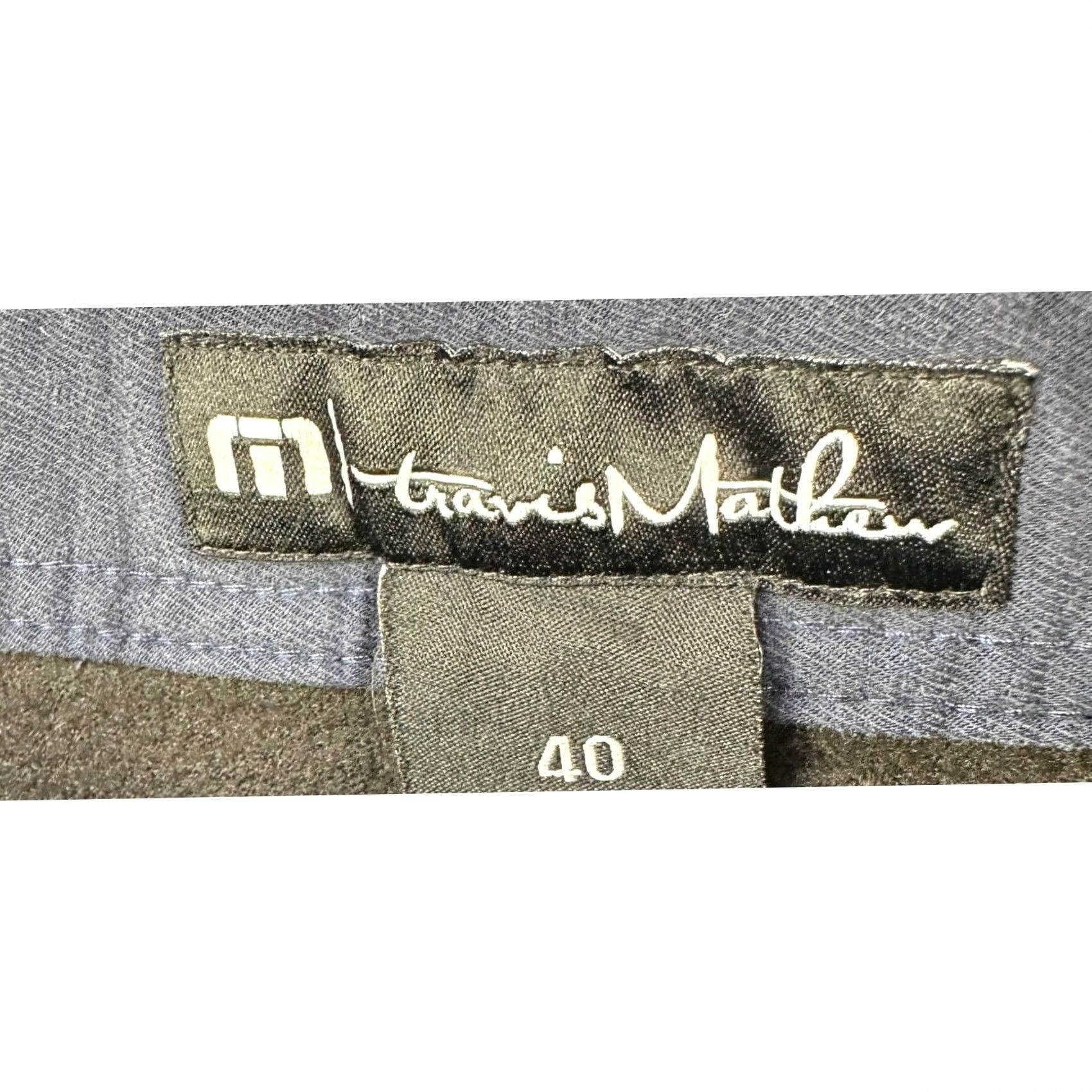 TravisMathew Travis Mathew Fleece Lined Pants Mens 40 Navy Blue Flat Front Stretch 5 Pocket Size US 40 / EU 56 - 4 Thumbnail