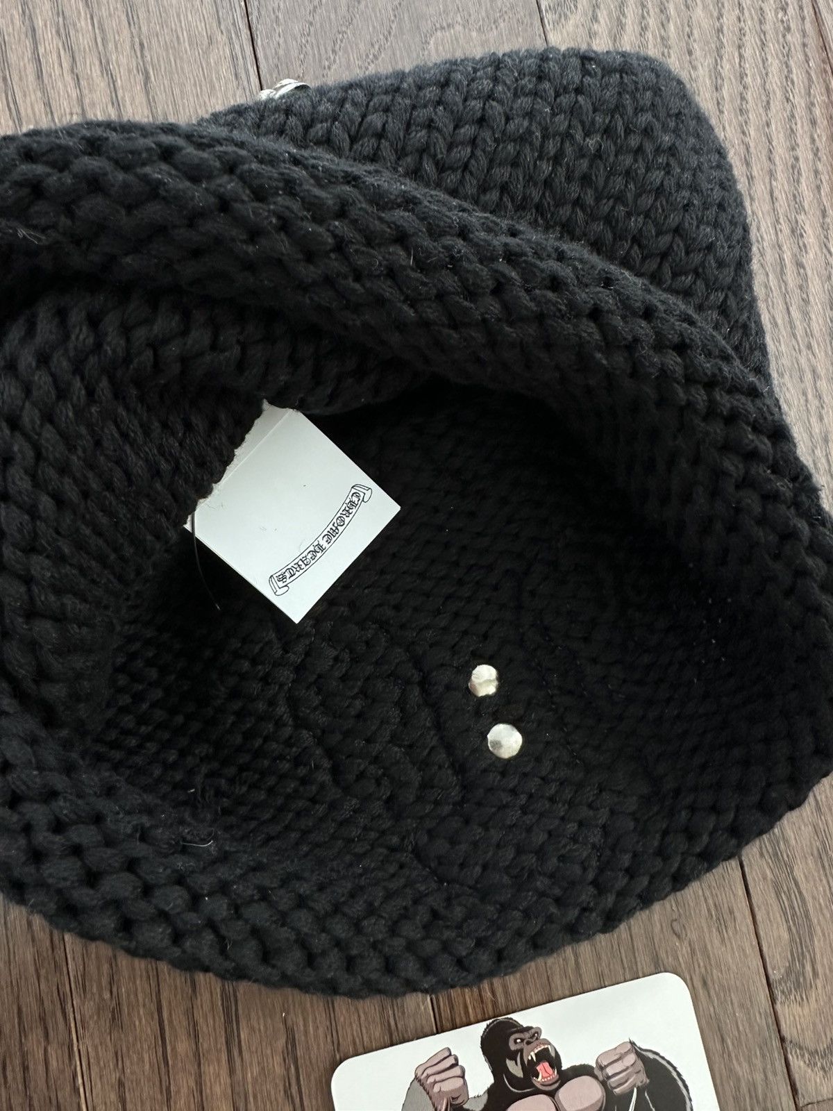 Chrome Hearts Chrome Hearts Fleur Patch Cashmere Beanie With Sliver Size ONE SIZE - 4 Thumbnail