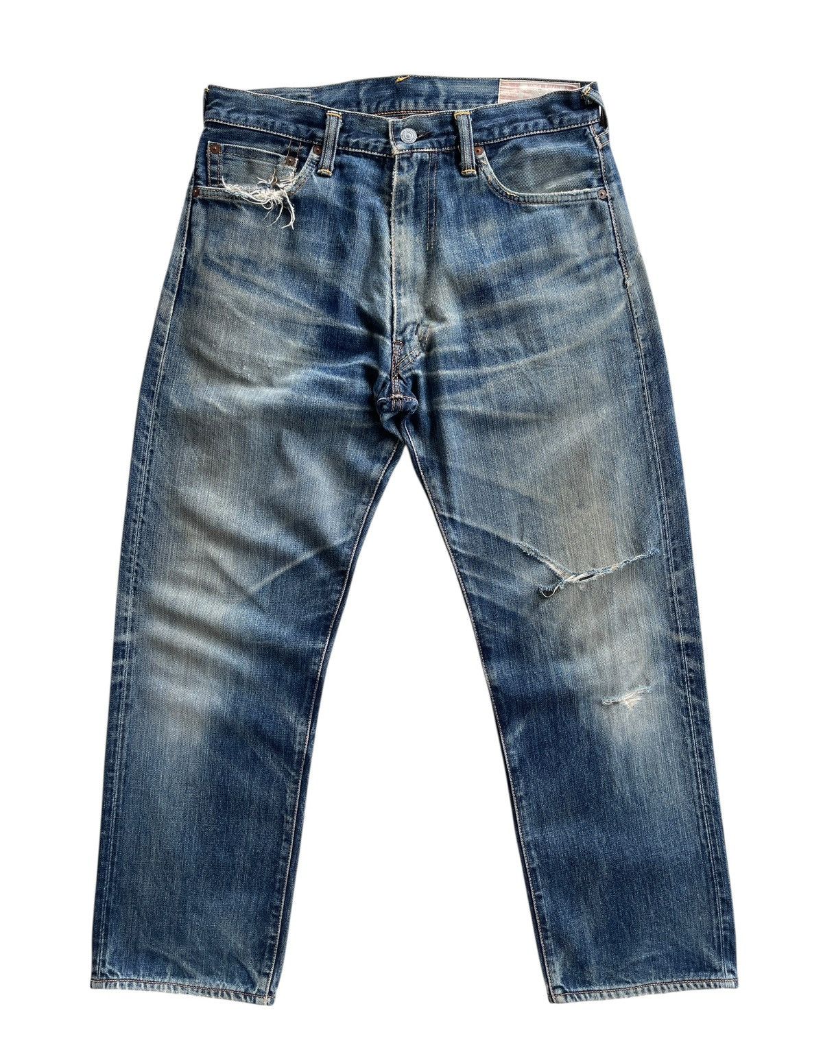 Evisu Vintage Evisu Daicock Distressed Selvedge Denim Size US 32 / EU 48 - 2 Thumbnail