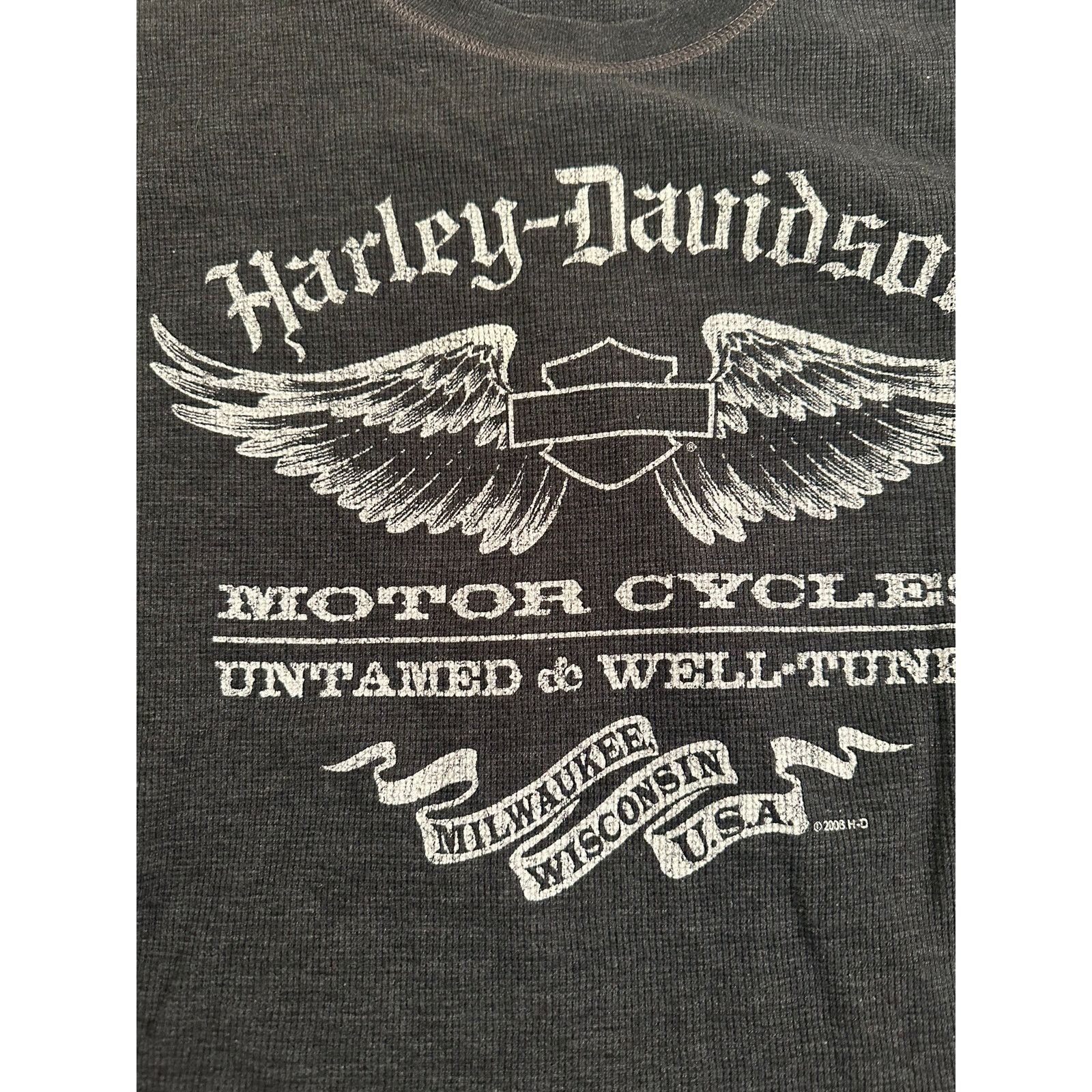 Harley Davidson VINTAGE HARLEY DAVIDSON THERMAL TOP MILWAUKEE WISCONSIN Size US M / EU 48-50 / 2 - 3 Thumbnail
