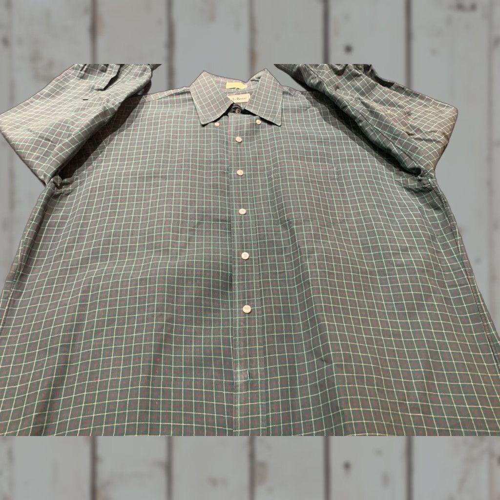 Vintage L.L. Bean Dress Shirt Men 17 Regular Cotton Blue Long Sleeve Button-Down Preppy Oxford Size 46R - 1 Thumbnail