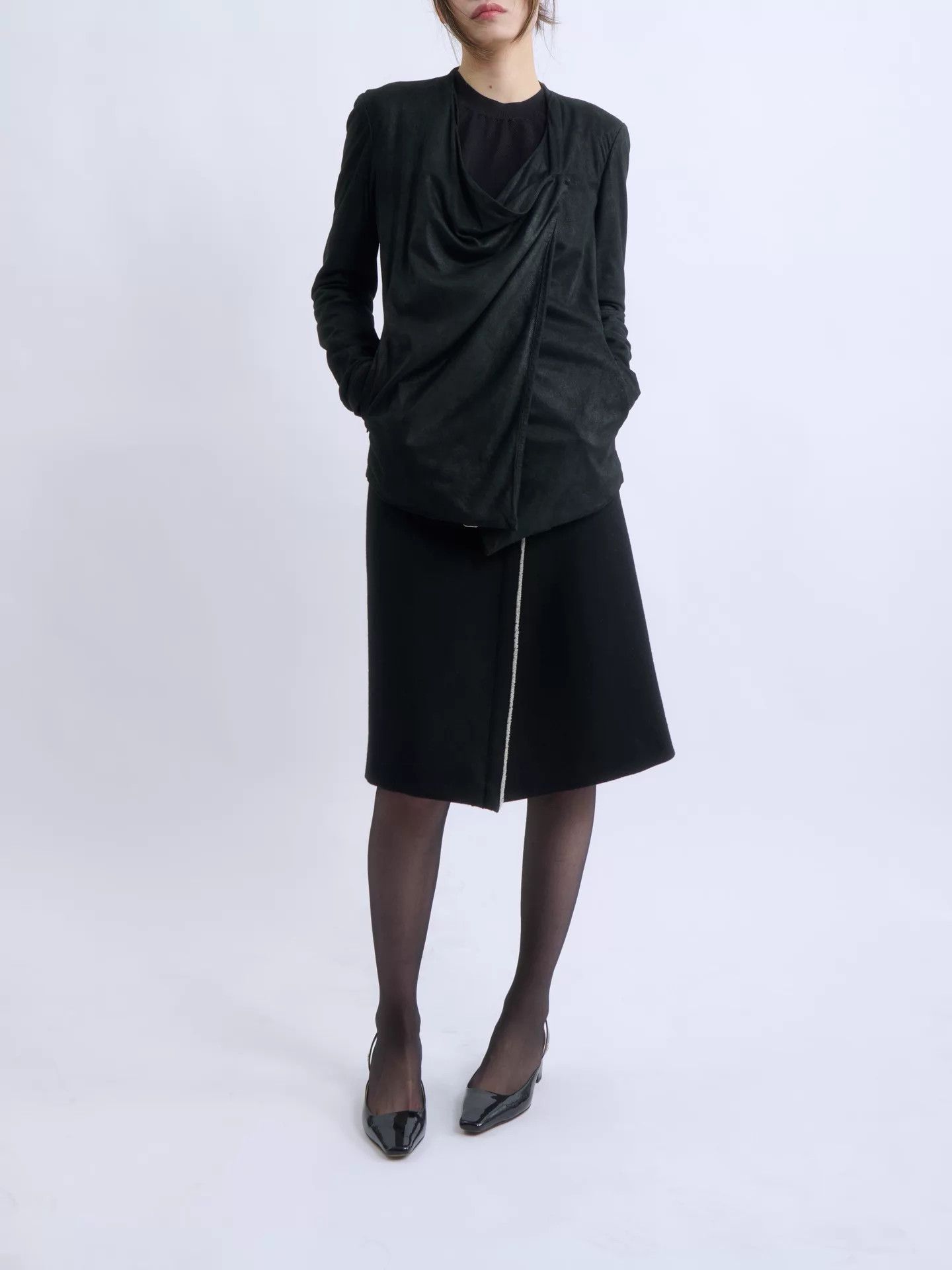 Helmut Lang Helmut Lang 00s New York Decon Asym Sheepskin Jacket Size ONE SIZE - 2 Thumbnail