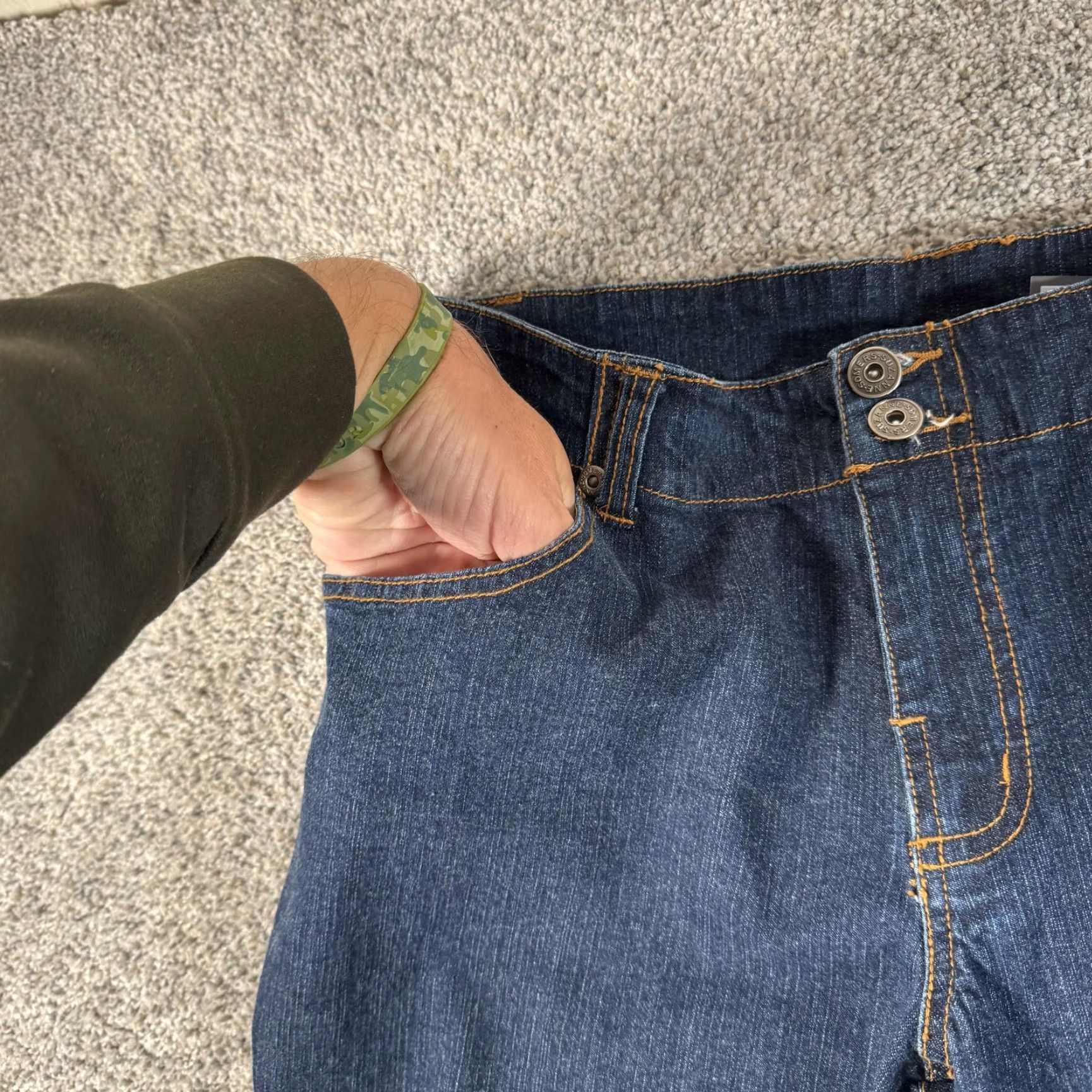 Vintage VINTAGE Suzanne Somers Collection Jeans Flare 10 Denim Mid Rise Women Blue Stretch Size 32" / US 10 / IT 46 - 7 Thumbnail