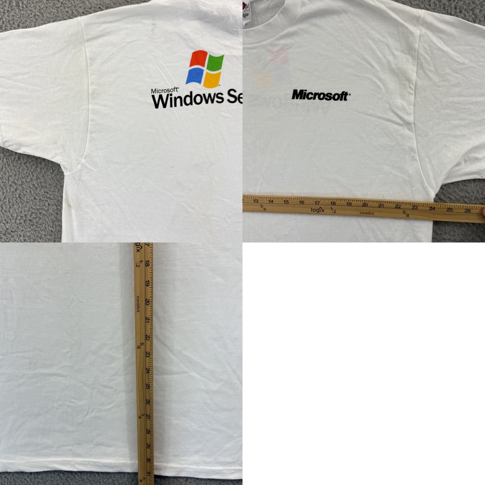 Fruit Of The Loom VINTAGE Microsoft Shirt Mens XL White Windows Server 2003 Short Sleeve Tech Y2K Logo Graphic Print 80s 90s USA USA Mens XL White Size US XL / EU 56 / 4 - 8 Thumbnail