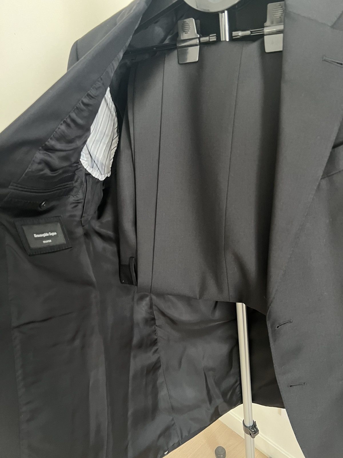 Ermenegildo Zegna Ermenegildo Zegna 38L US / 48L IT Trofeo Black Suit & Pants Size 38L - 8 Thumbnail