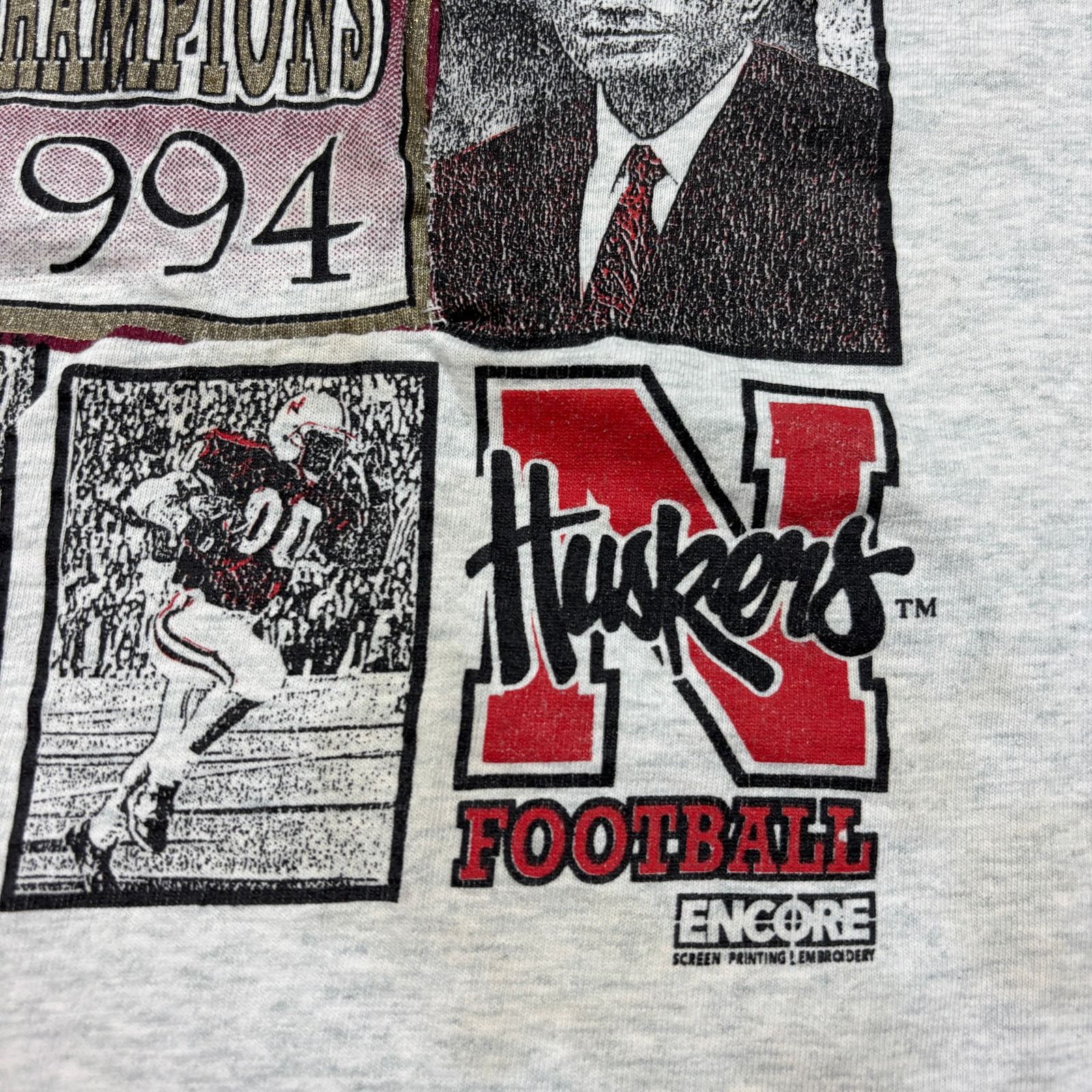 Fruit Of The Loom × Vintage VTG 94 University of Nebraska Cornhuskers Champions Shirt XL Size US XL / EU 56 / 4 - 3 Thumbnail