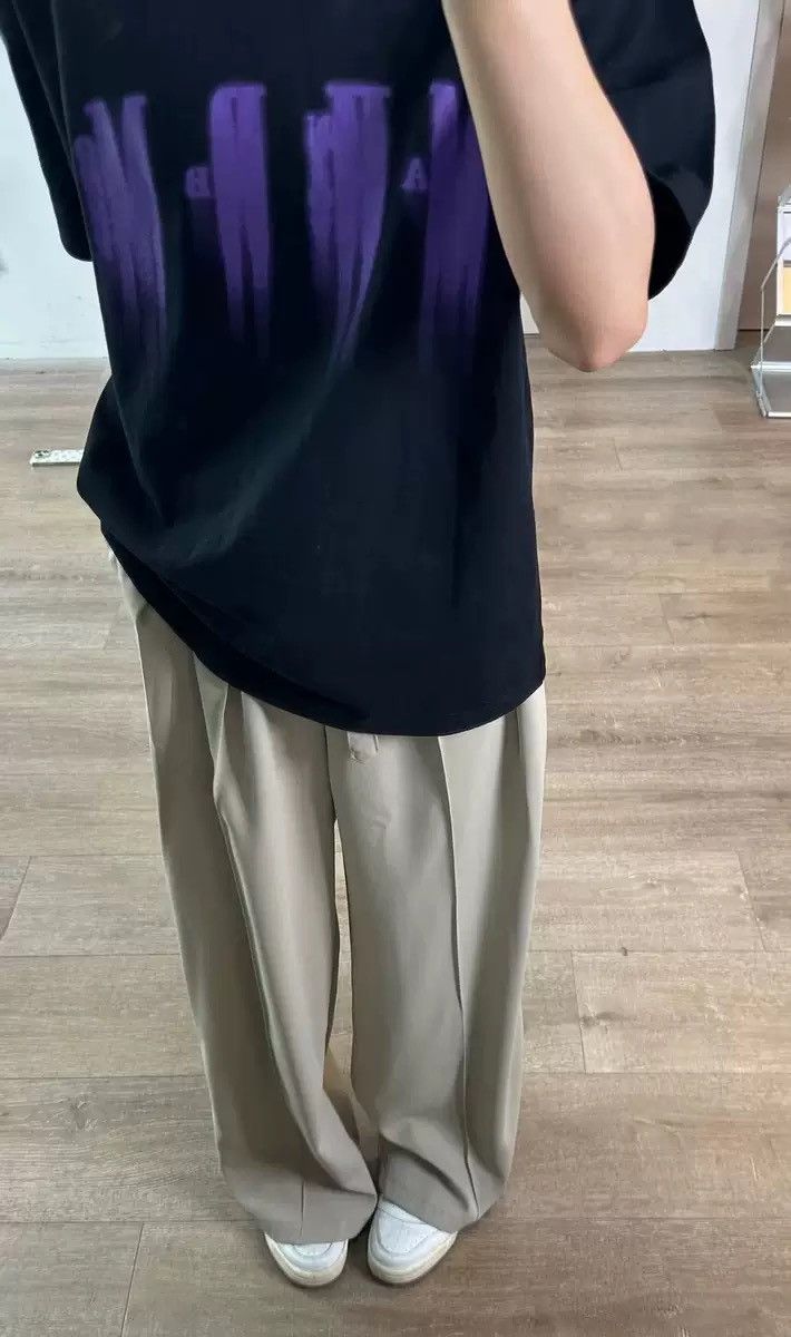 Japanese khaki loose wide-leg casual trousers
