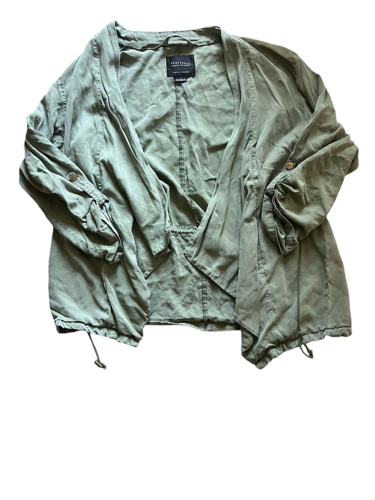 Sanctuary Sanctuary Lightweight Draped Green Utility Jacket | Large Size L / US 10 / IT 46 - 3 Thumbnail
