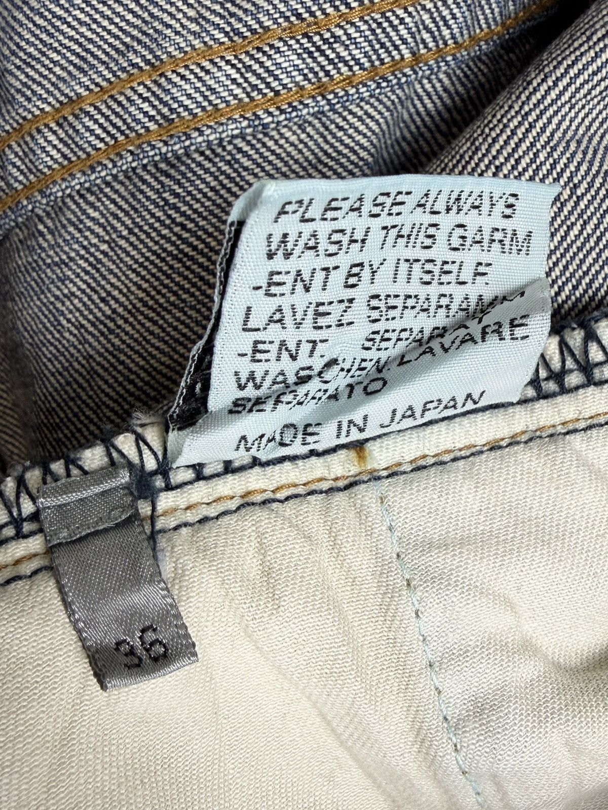 Dior × Hedi Slimane AW03 Dior Homme Luster Waxed Coated Clawmark Denim Jeans Size US 36 / EU 52 - 11 Thumbnail
