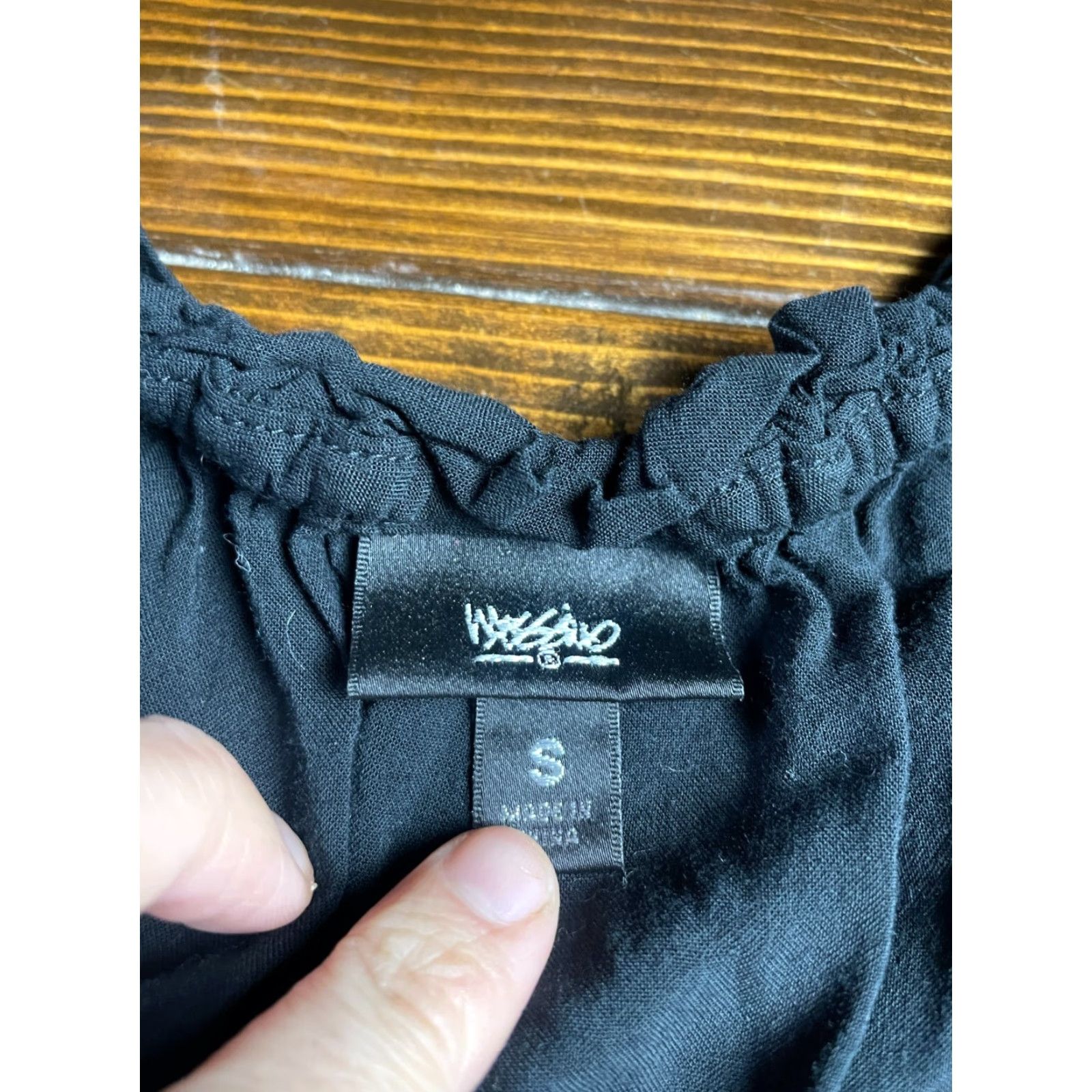 Mossimo Mossimo Dress Women's Size Small Black A-Line Sleeveless Ruffle V-neck Size S / US 4 / IT 40 - 6 Thumbnail
