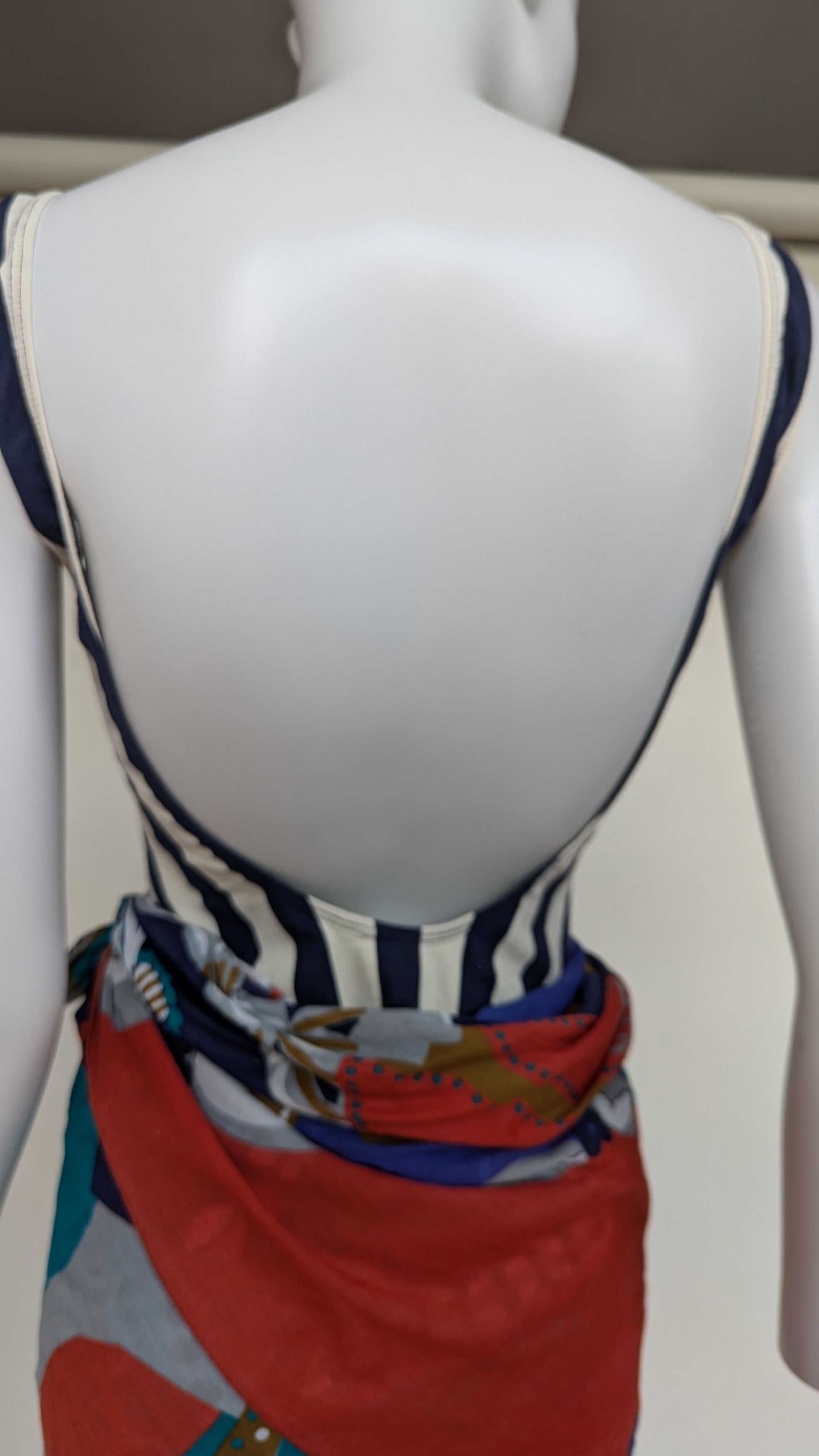 Designer cotton bodysuit, stripes Size M / US 6-8 / IT 42-44 - 4 Thumbnail