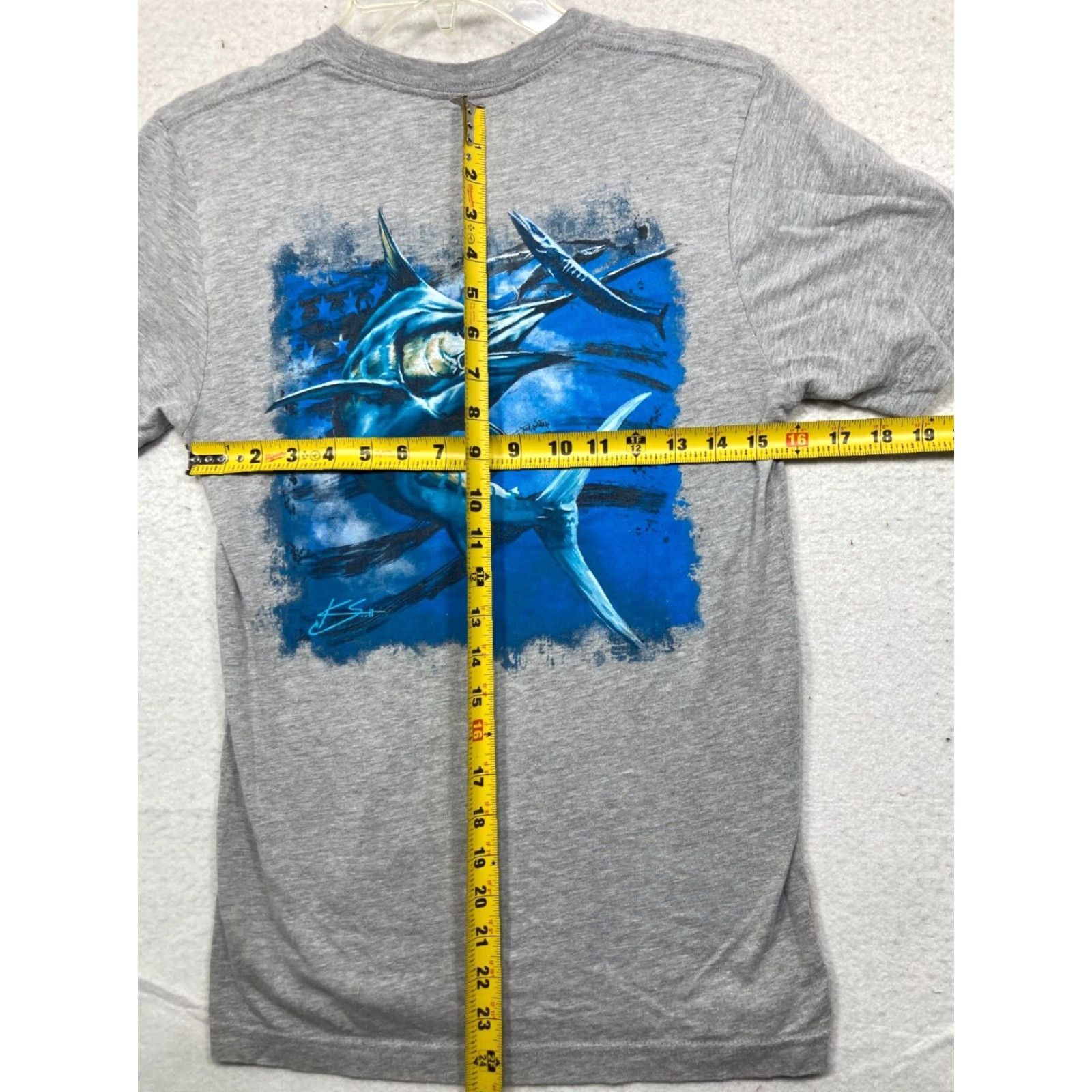 Vintage Huk Shirt Mens Small Grey Crew Deep Sea Fishing Tackle Classic Logo Marlin Size US S / EU 44-46 / 1 - 5 Thumbnail