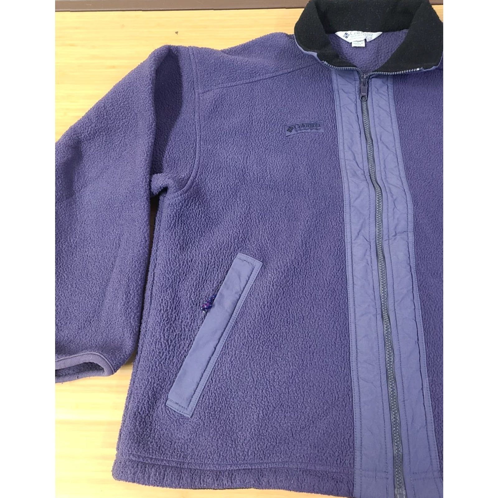 Vintage VINTAGE Columbia Jacket Mens Large Purple Fleece full zip USA Made Bomber Jacket Regular Logo Size US L / EU 52-54 / 3 - 3 Thumbnail