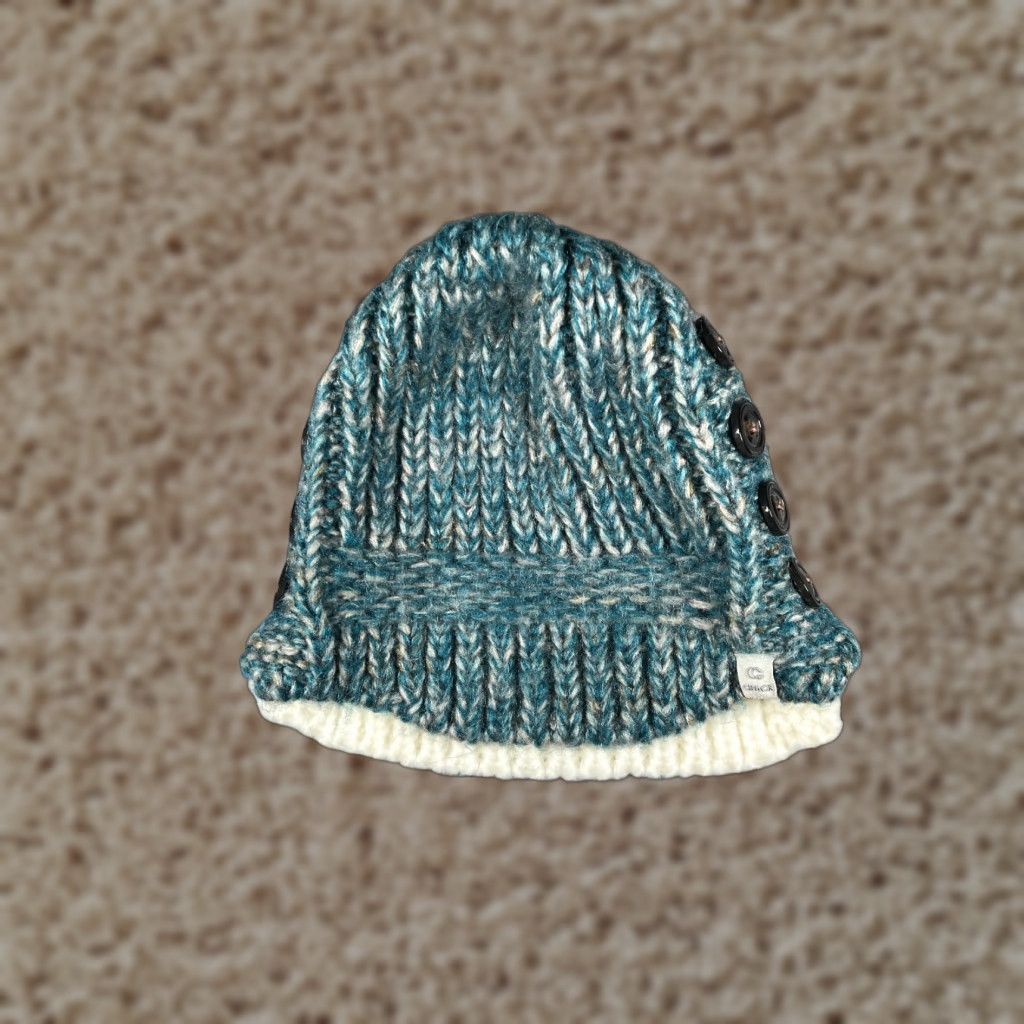 Vintage Chaos Beanie Women One Size Blue Knit Acrylic Outdoor Ski Size ONE SIZE - 1 Thumbnail