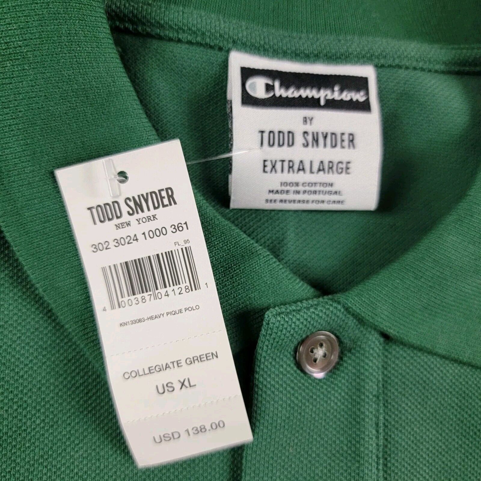 Champion Champion x Todd Snyder Pique Polo Shirt Short Sleeve *Flaw* Size US XL / EU 56 / 4 - 6 Thumbnail
