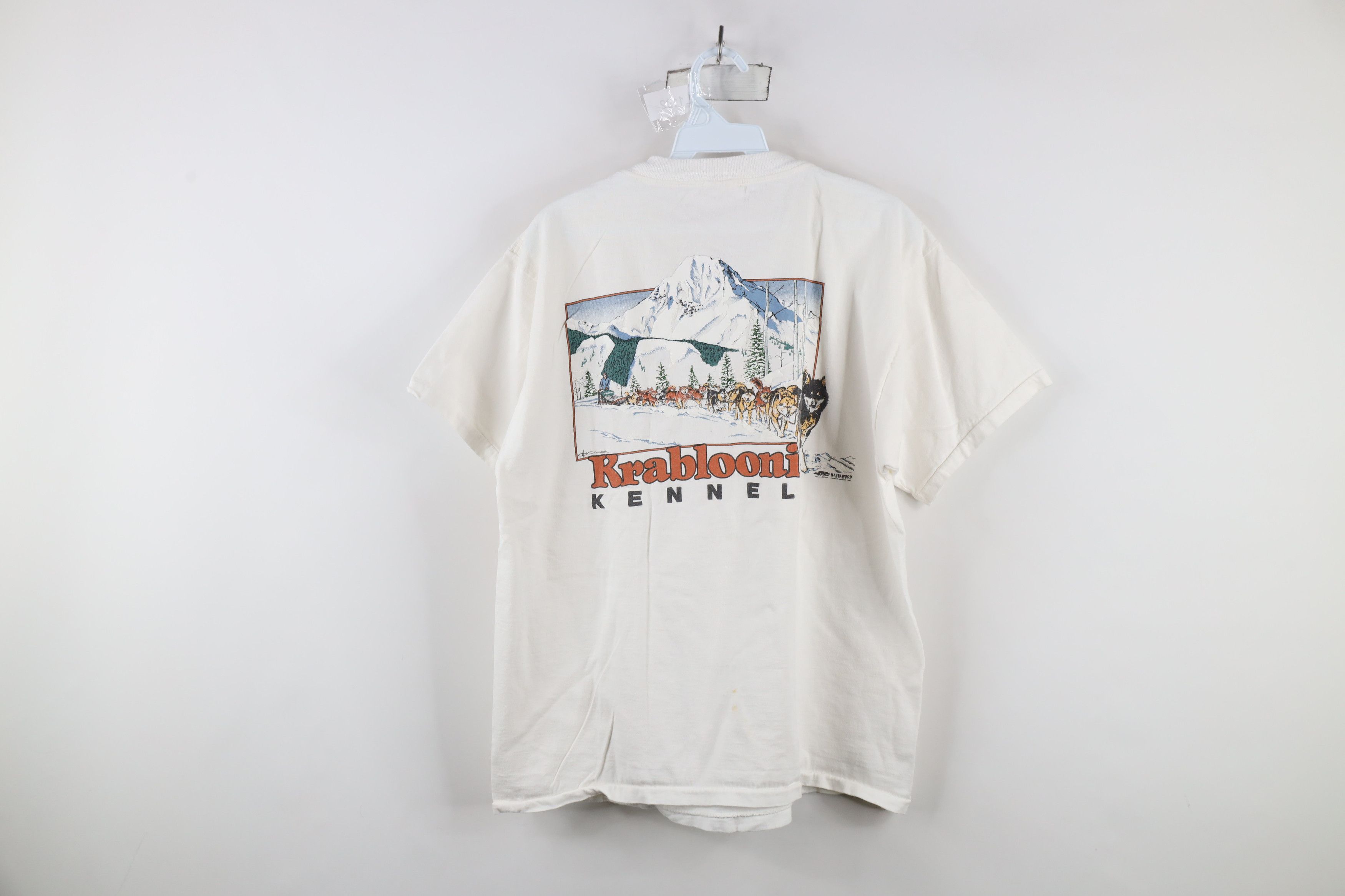Vintage Vintage 90s Spell Out Krabloonik Kennels Dog T-Shirt USA Size US L / EU 52-54 / 3 - 13 Thumbnail