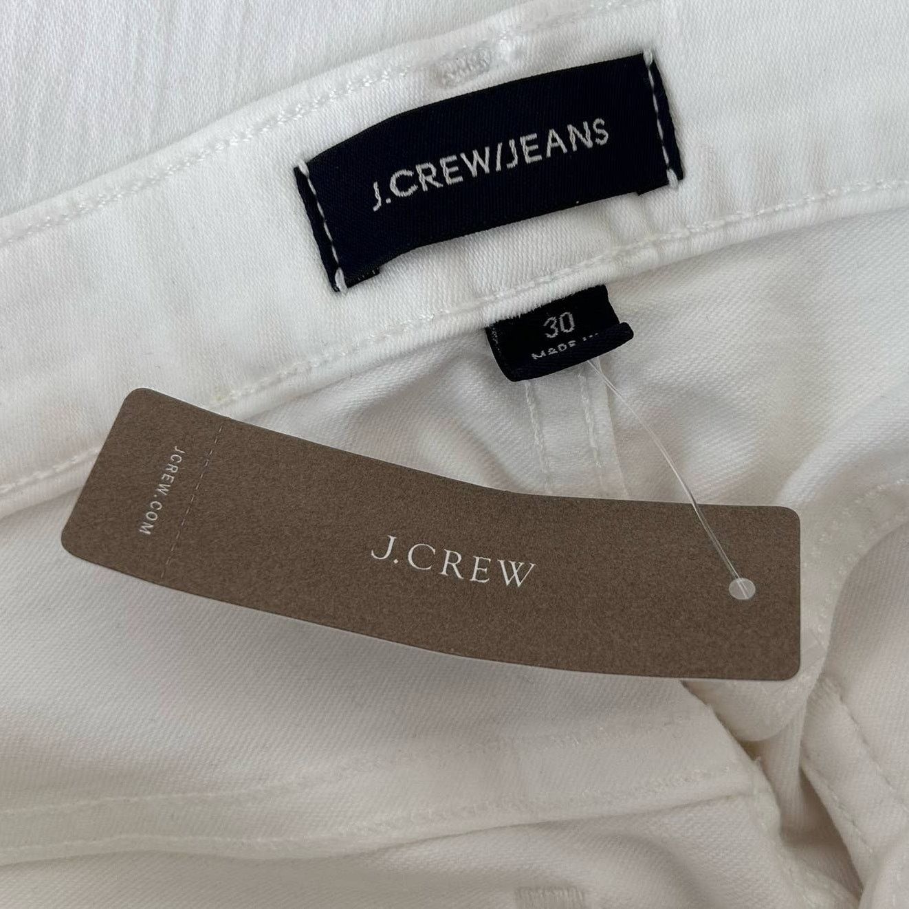 J.Crew J. Crew Jeans White High Rise 9" Toothpick Jeans Sz 30 Size 30" / US 8 / IT 44 - 2 Thumbnail