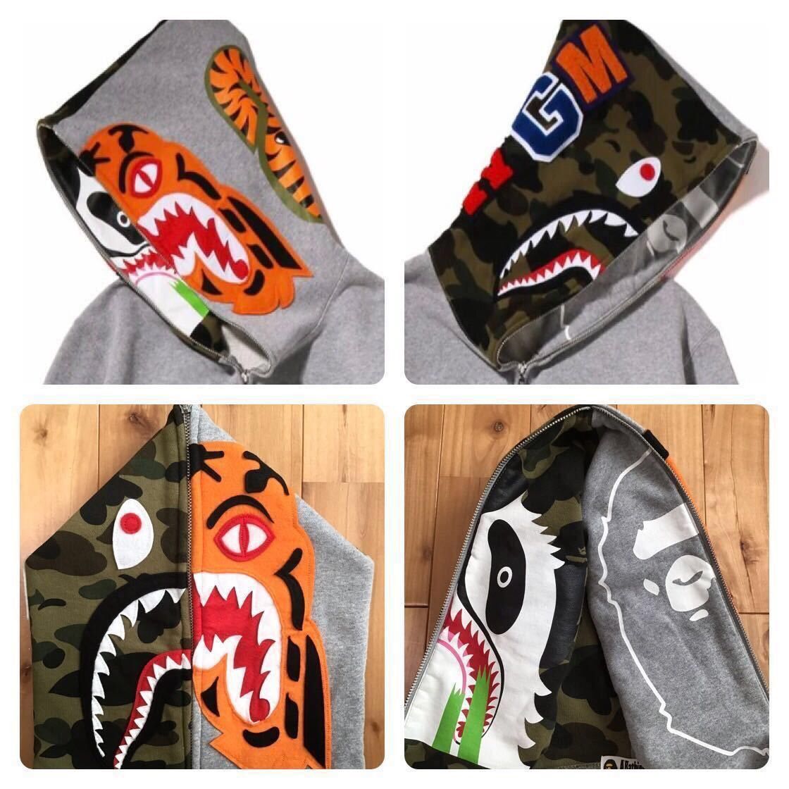 Bape BAPE Crazy face tiger shark full zip hoodie a bathing ape Size US XXL / EU 58 / 5 - 2 Thumbnail