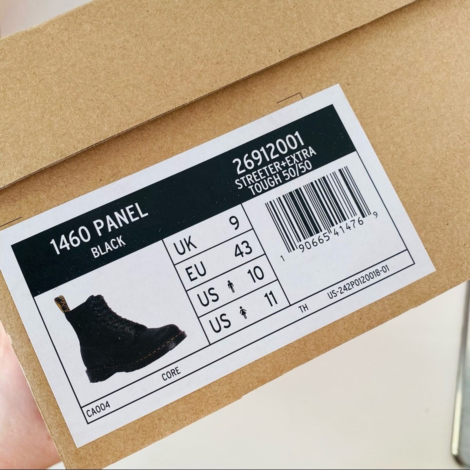 Dr. Martens NEW DR DOC MARTENS Black Leather Canvas Combat Ankle Boot 10 Size US 10 / EU 43 - 7 Thumbnail