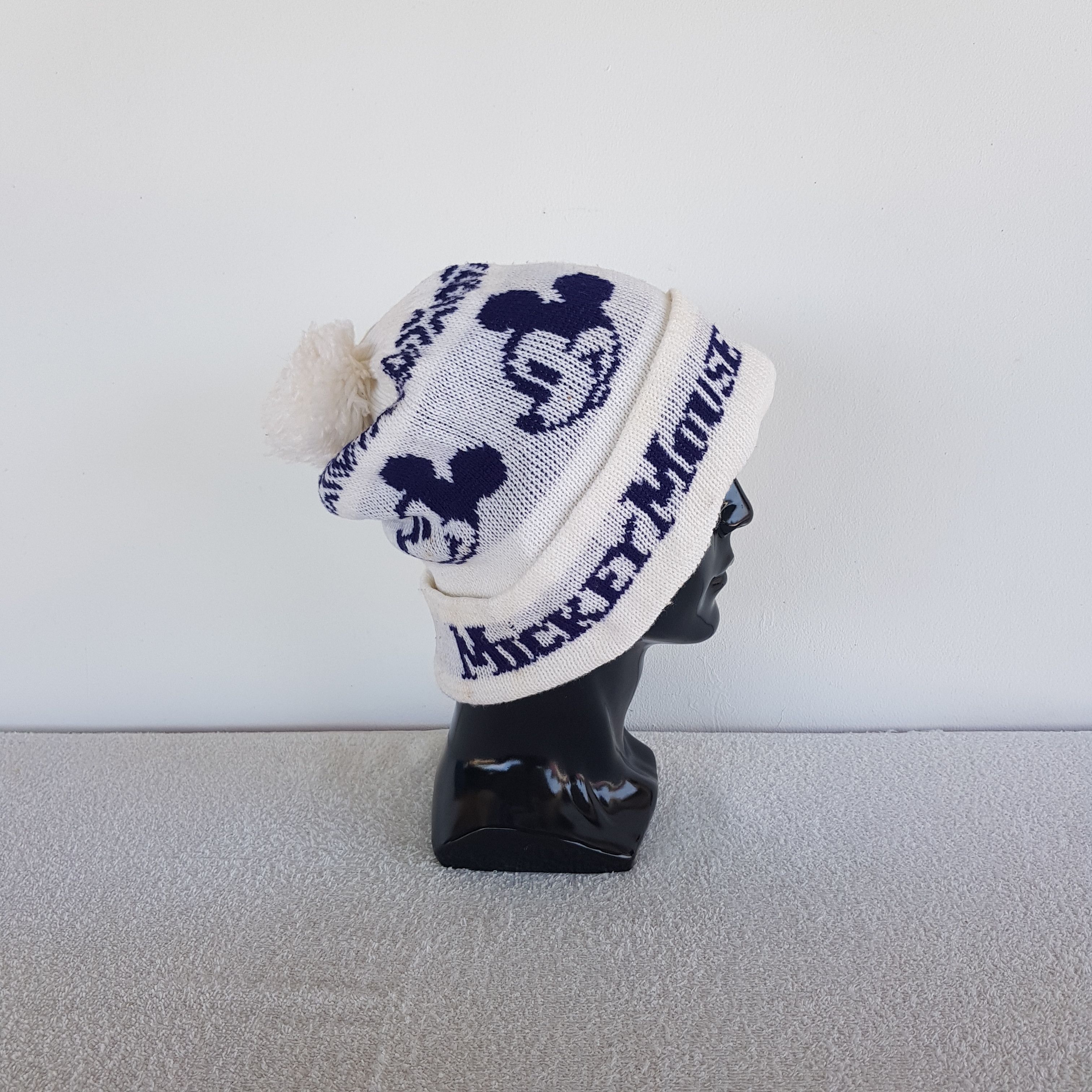 Mickey Mouse Vintage 80s Mickey Mouse Beanie Disney Cartoon Snow Caps Hat Size ONE SIZE - 3 Thumbnail