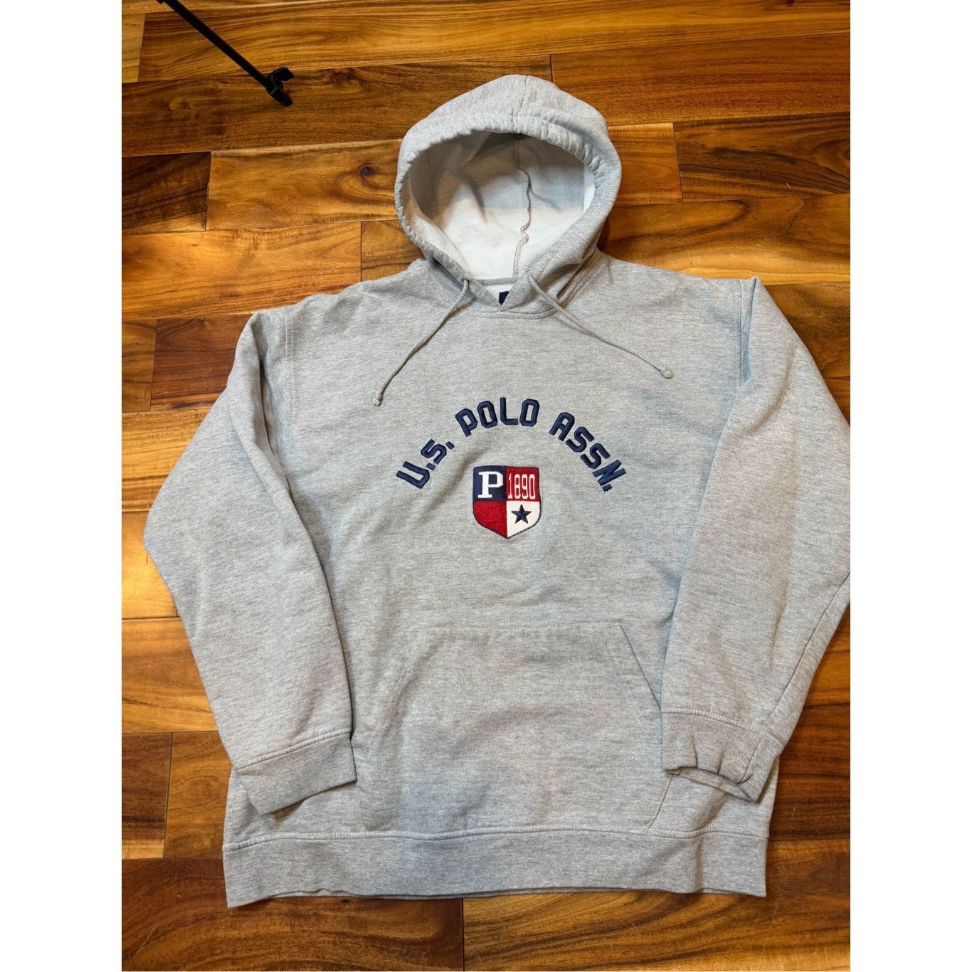 U.S. Polo Assn. Size L - US Polo Assn. 1890 Grey Embroidered logo Hoodie S Size US L / EU 52-54 / 3 - 1 Thumbnail