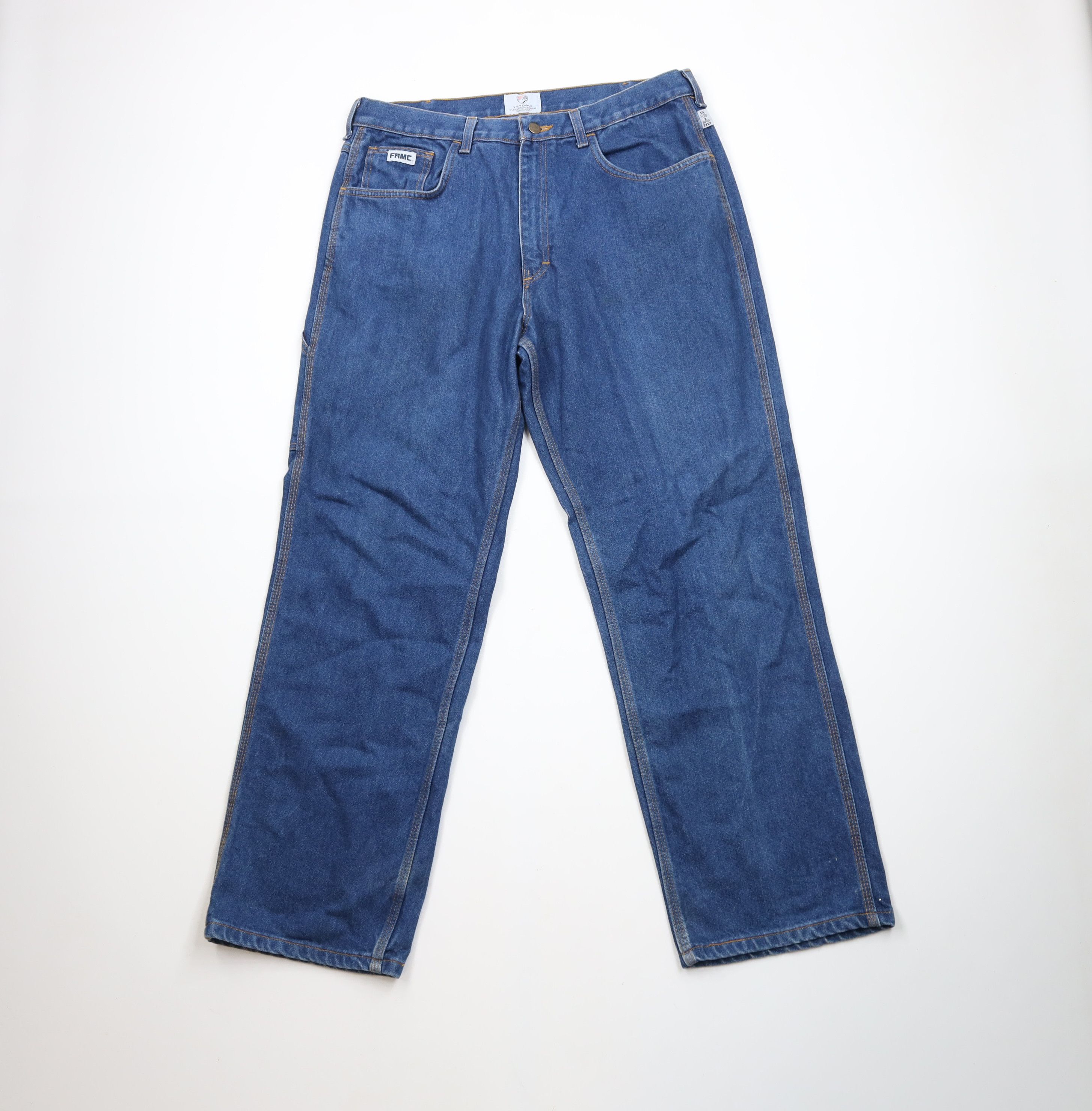 Vintage Tyndale FR Fire Flame Resistant Wide Leg Workwear Jeans USA Size US 36 / EU 52 - 1 Thumbnail