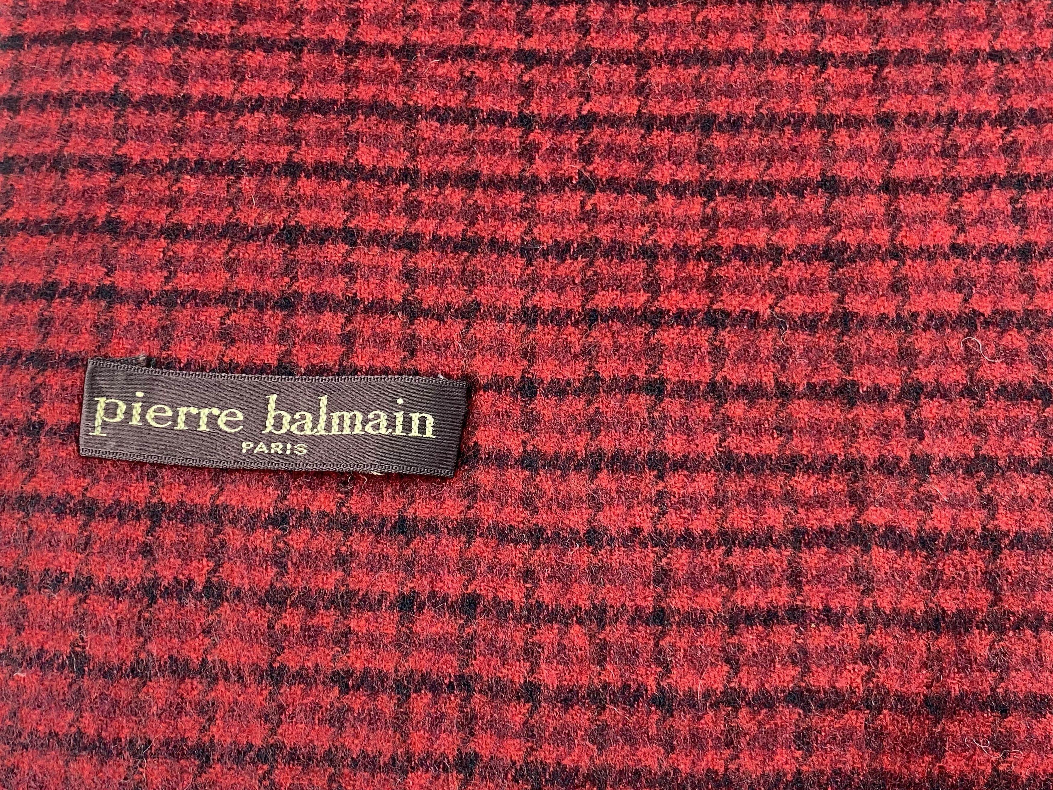 Pierre Balmain × Vintage Pierre Balmain Paris small Checkered Vintage Scarf Size ONE SIZE - 10 Thumbnail