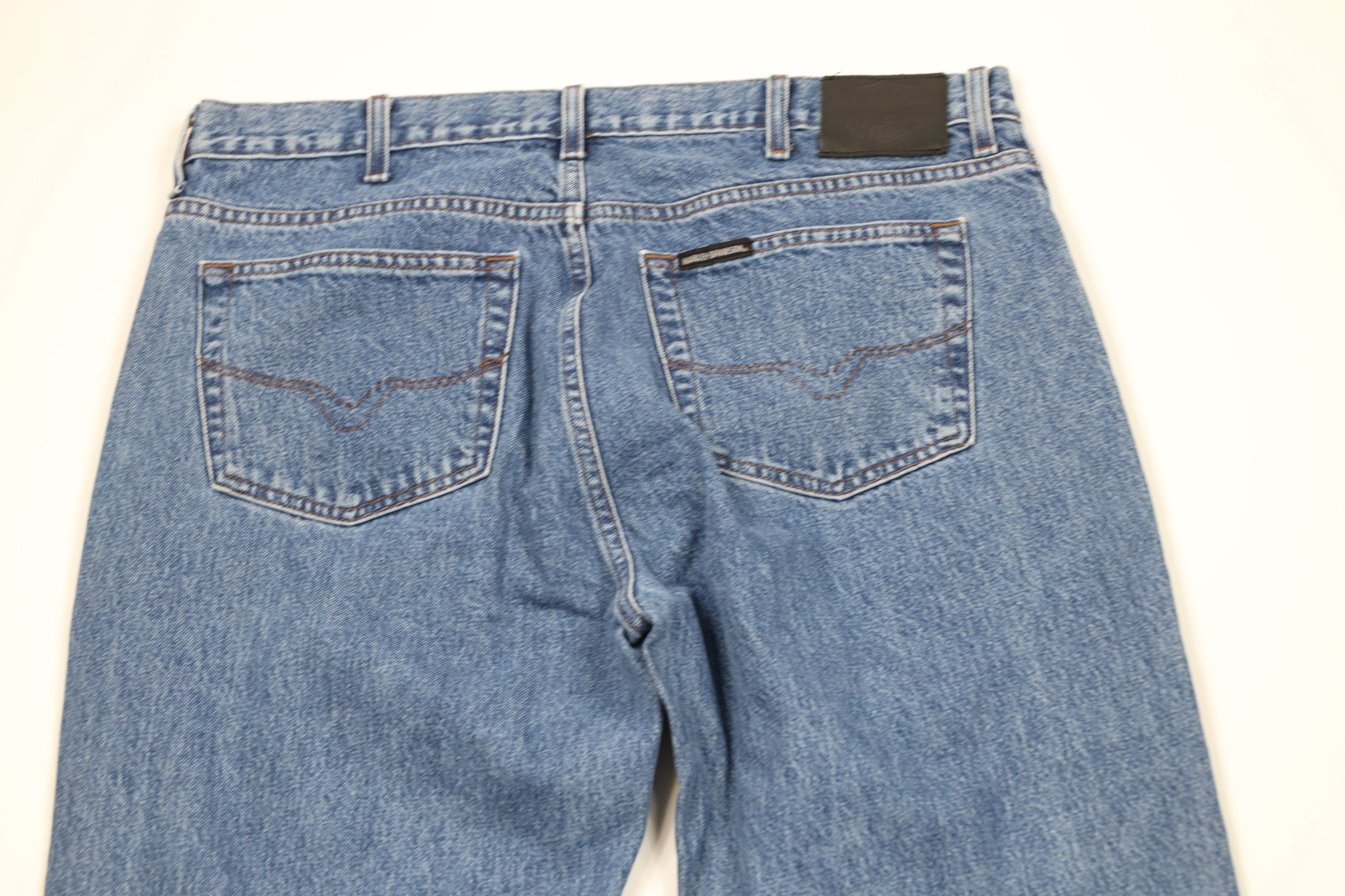 Harley Davidson Vintage 90s Y2K Harley Davidson Spell Wide Leg Denim Jeans Size US 38 / EU 54 - 8 Thumbnail