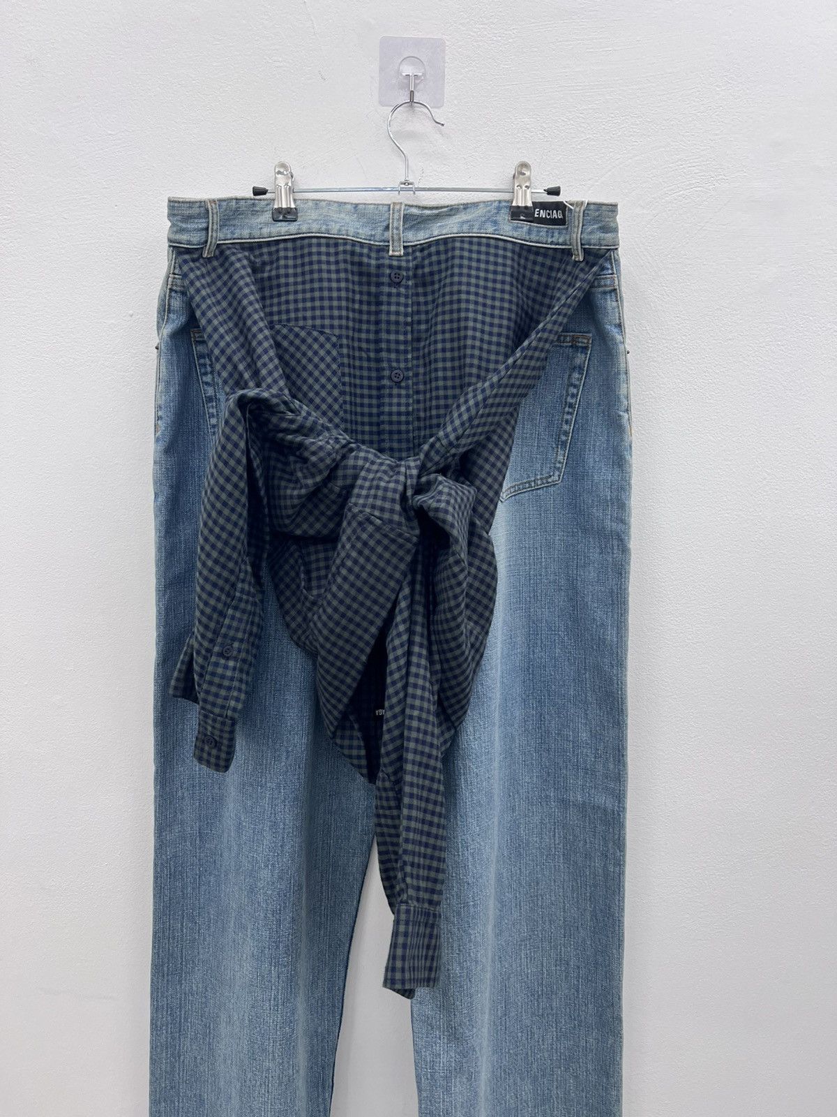 Balenciaga Balenciaga Hybrid Flannel Shirt Jeans Size US 35 - 4 Thumbnail