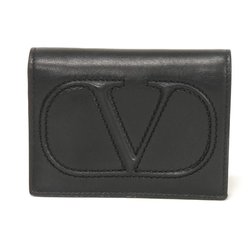 Valentino Valentino Valentino Vlogo Walk Calfskin Bifold Wallet Leather Short Wallet 1W5P0P39YPP DUTY FREE for USA Size ONE SIZE - 1 Thumbnail