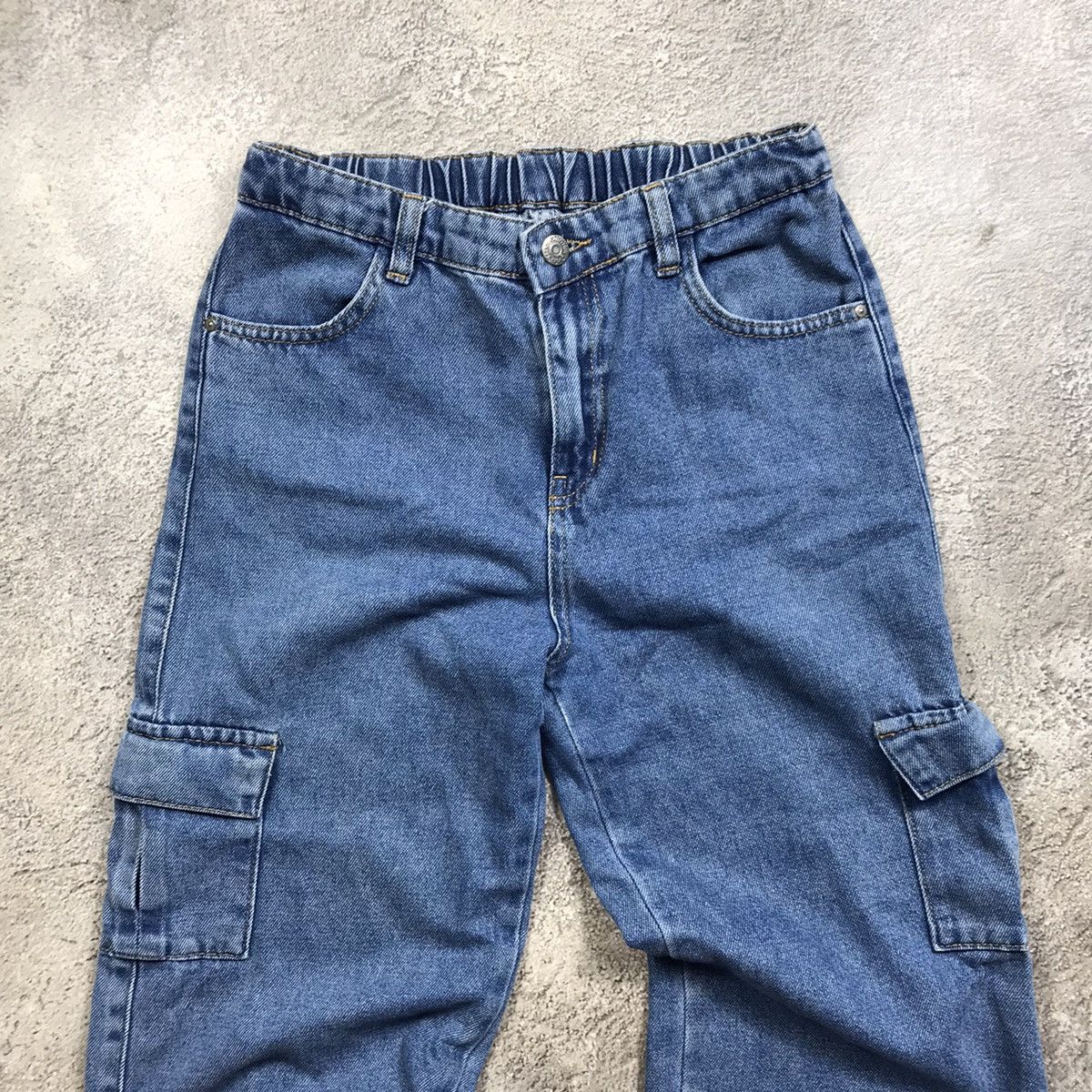 Vintage Vintage 90s Baggy Cargo Jeans Washed Blue Skate Streetwear 2 Size 26" / US 2 / IT 38 - 5 Thumbnail