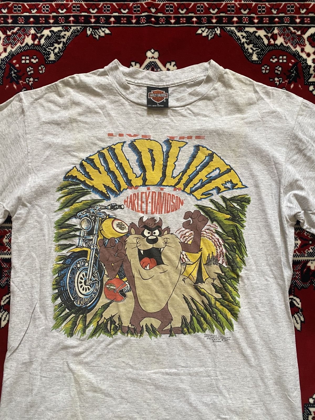Harley Davidson 1992 Taz Mania X Harley Davidson Size US XL / EU 56 / 4 - 2 Thumbnail