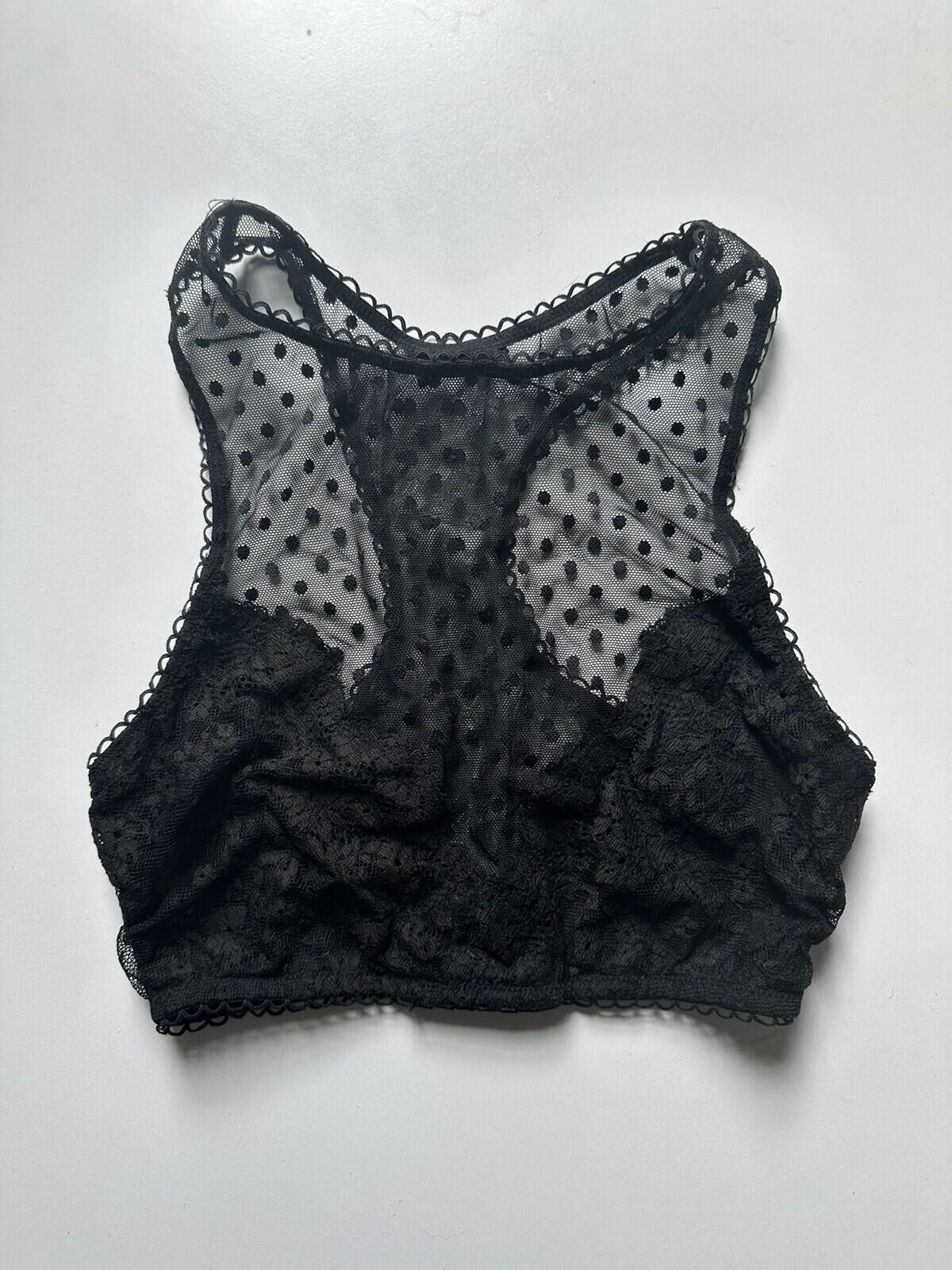 Other Victoria Secret Black Lace Crop Top Size XS / US 0-2 / IT 36-38 - 1 Thumbnail