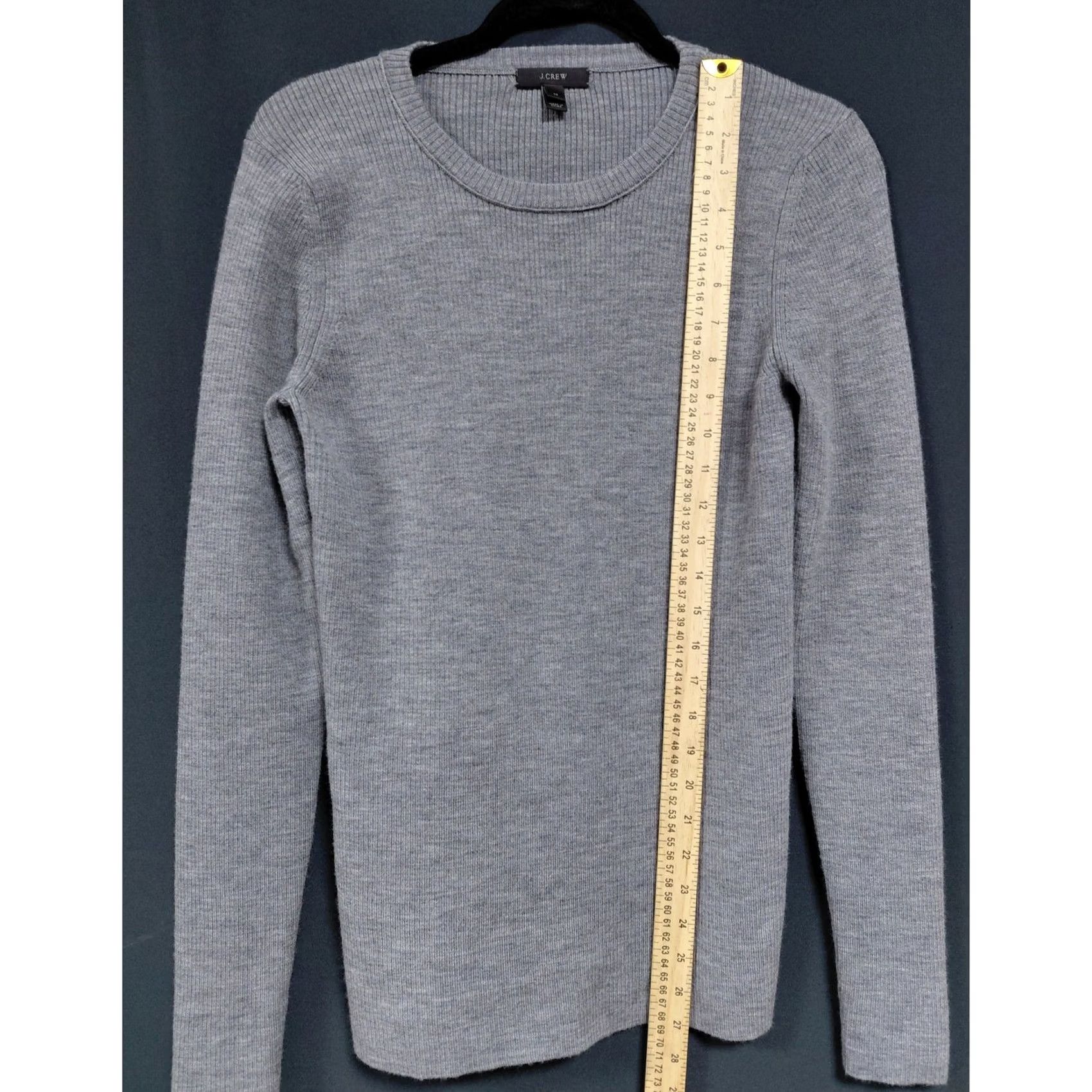 J.Crew J.Crew Merino Wool Blend Sweater Gray Solid Knit Women M Crew Neck Long Sleeve Pullover Fall Winter Spring Casual Workwear Size M / US 6-8 / IT 42-44 - 7 Thumbnail
