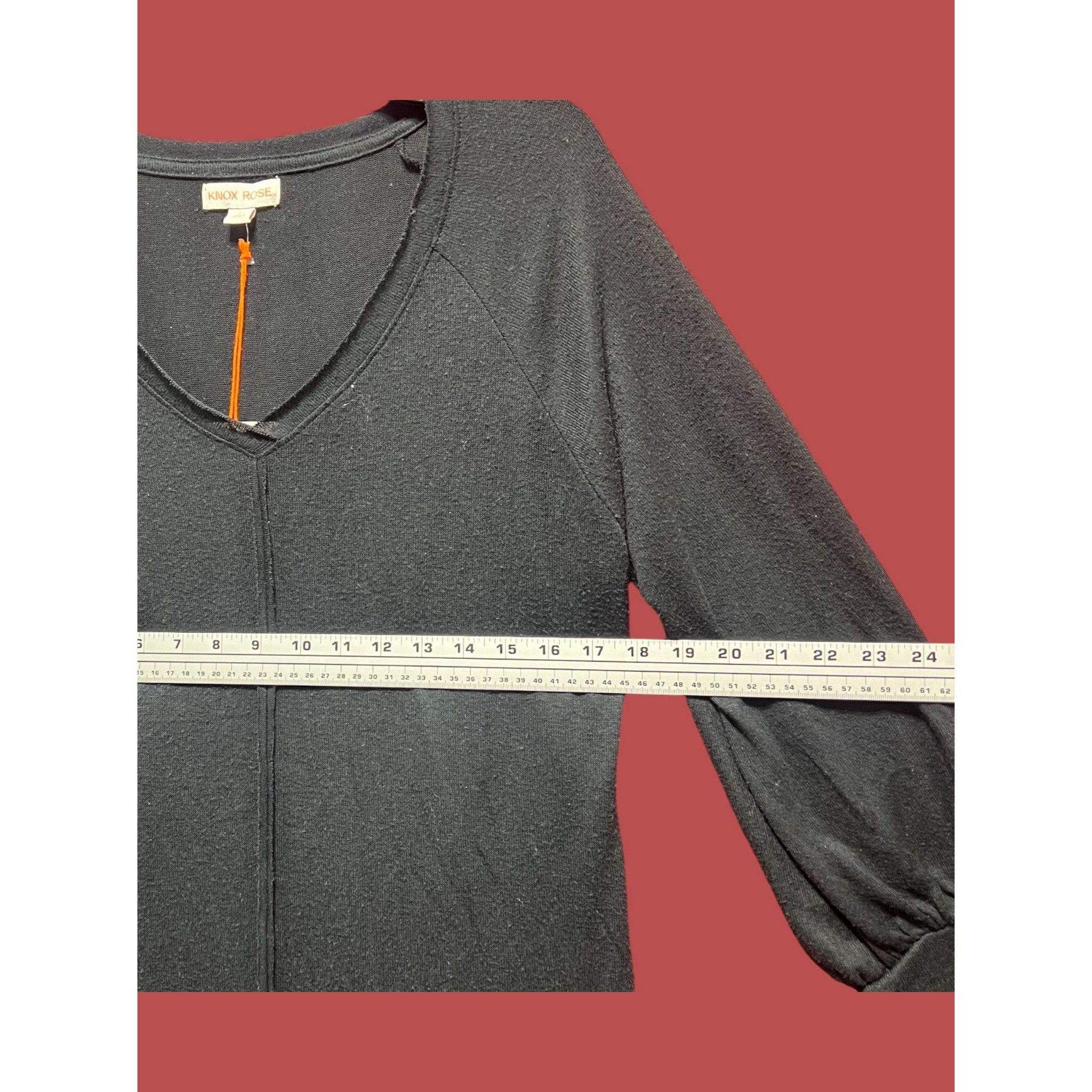 Other Knox Rose - Women's Long Sleeve Knit Top - Black - Small Size S / US 4 / IT 40 - 4 Thumbnail