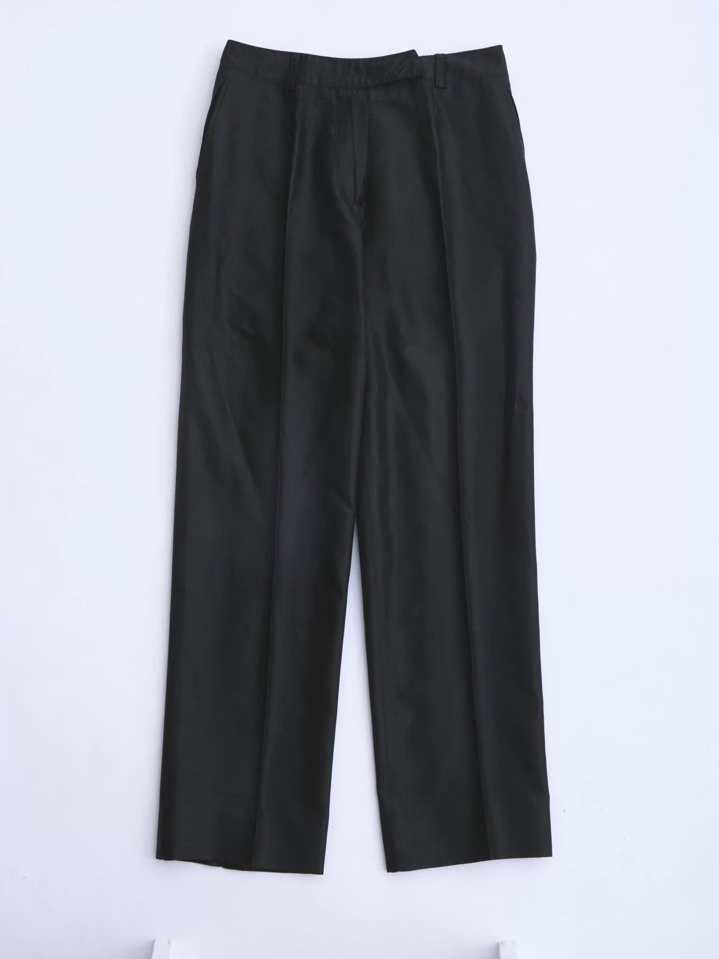 Gianfranco Ferre GIANFRANCO FERRE 90s High-Waist Silk Straight Pants Size 26" / US 2 / IT 38 - 8 Thumbnail