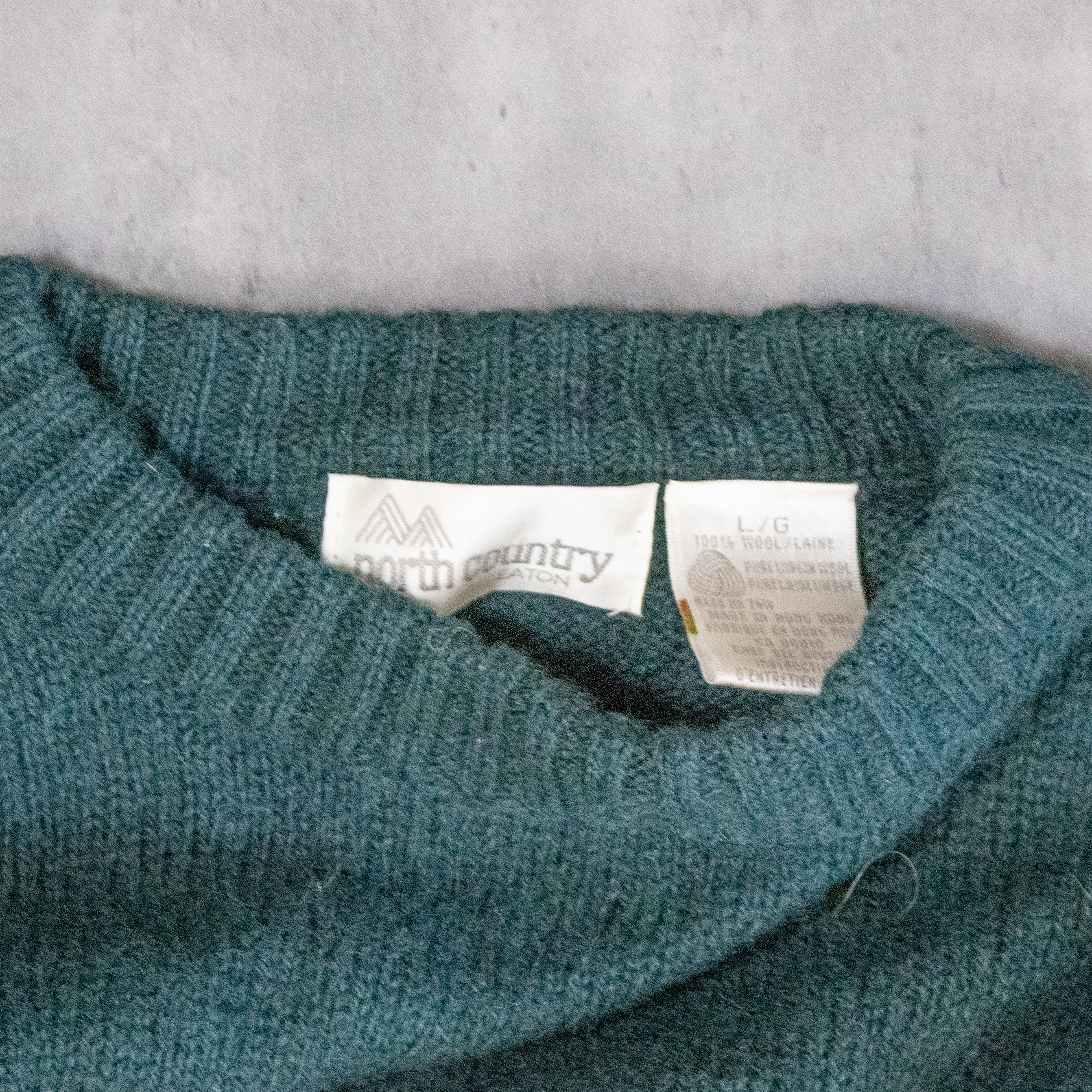 Vintage Vintage 1990's Distressed Green Kurt Cobin Style Crewneck Size US M / EU 48-50 / 2 - 7 Thumbnail