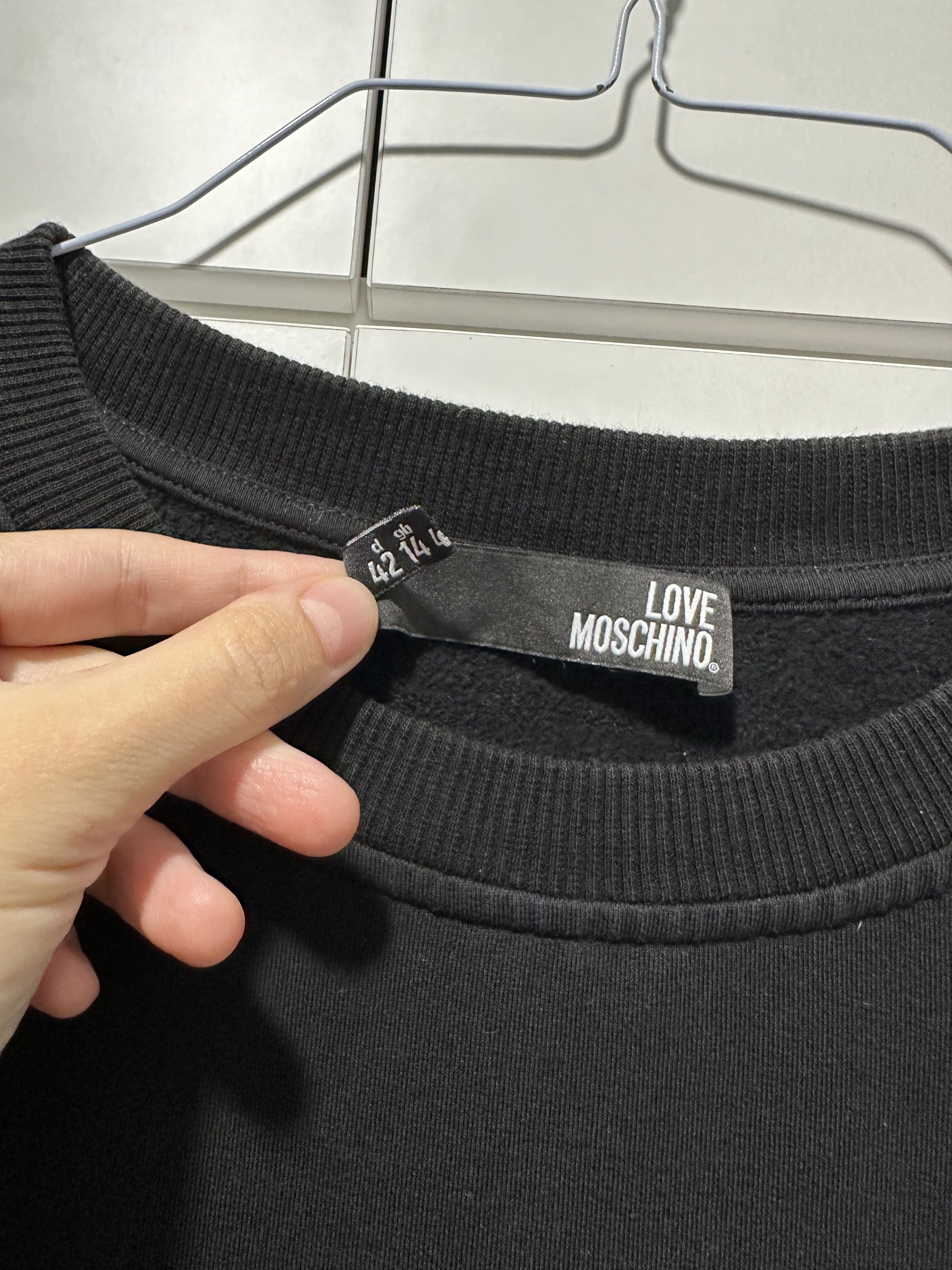 Love Moschino Love Moschino Black Sweatshirt Dress US10 Size L / US 10 / IT 46 - 5 Thumbnail
