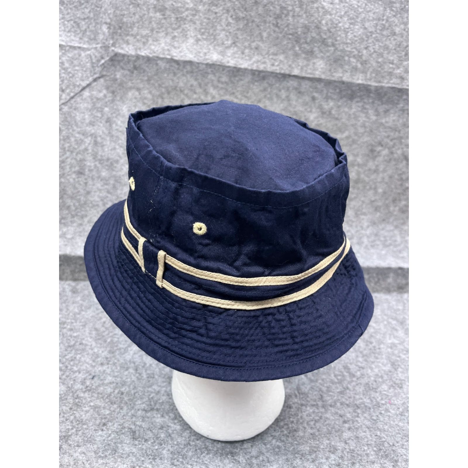 Vintage Loveworn Bucket Hat Cap Hat Blue Cotton Outdoor Adult Small Blue Twill Logo 90s? Size ONE SIZE - 5 Thumbnail