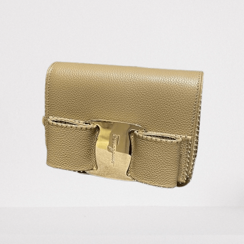 Salvatore Ferragamo o1s1rm0924 Size: OS / Vara Bow Crossbody Bag in Beige Size ONE SIZE - 1 Thumbnail