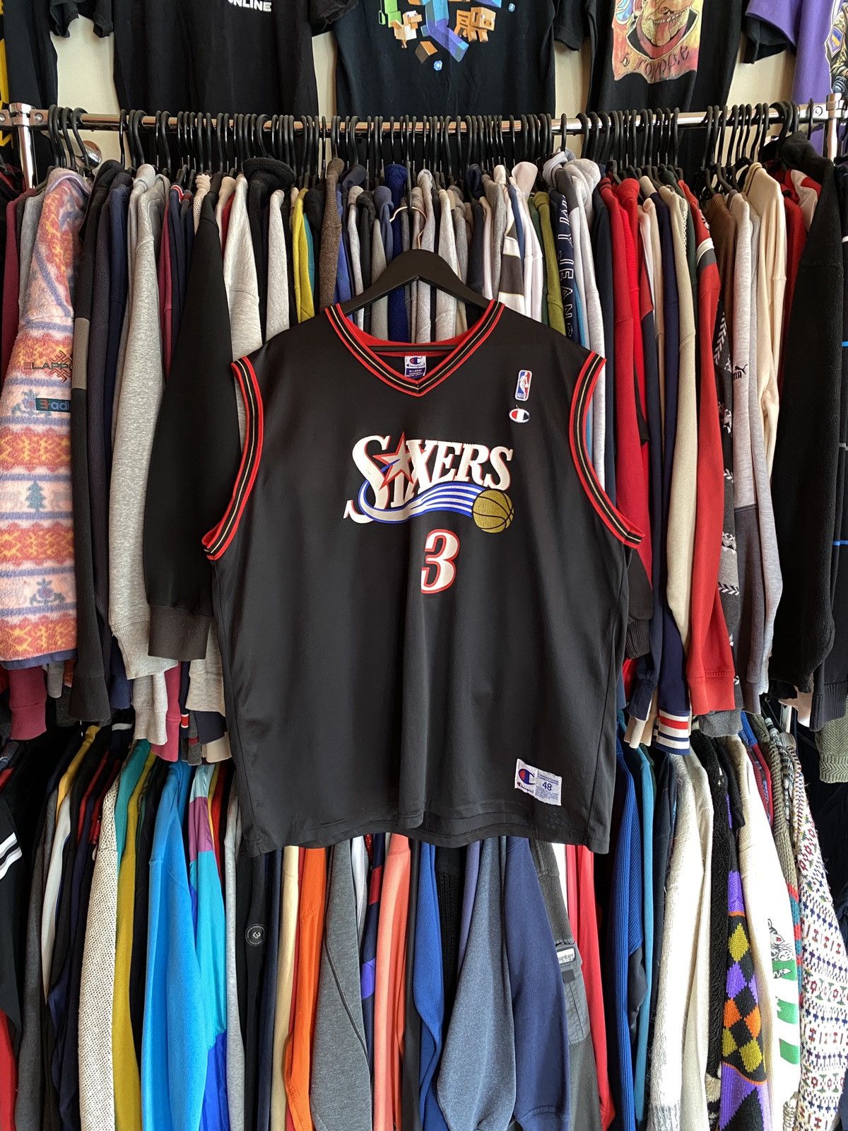 Champion CHAMPION NBA PHILADELPHIA SIXERS IVERSON VINTAGE SHIRT Y2k Size US XL / EU 56 / 4 - 1 Thumbnail